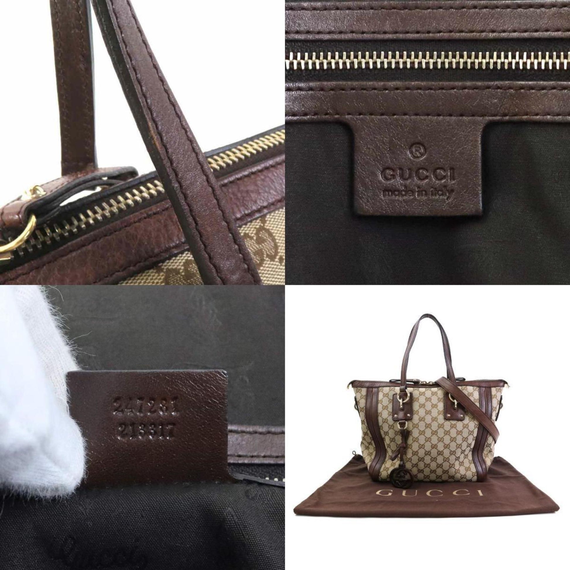 Gucci Brown Gg Canvas Handbag Shoulder Bag
