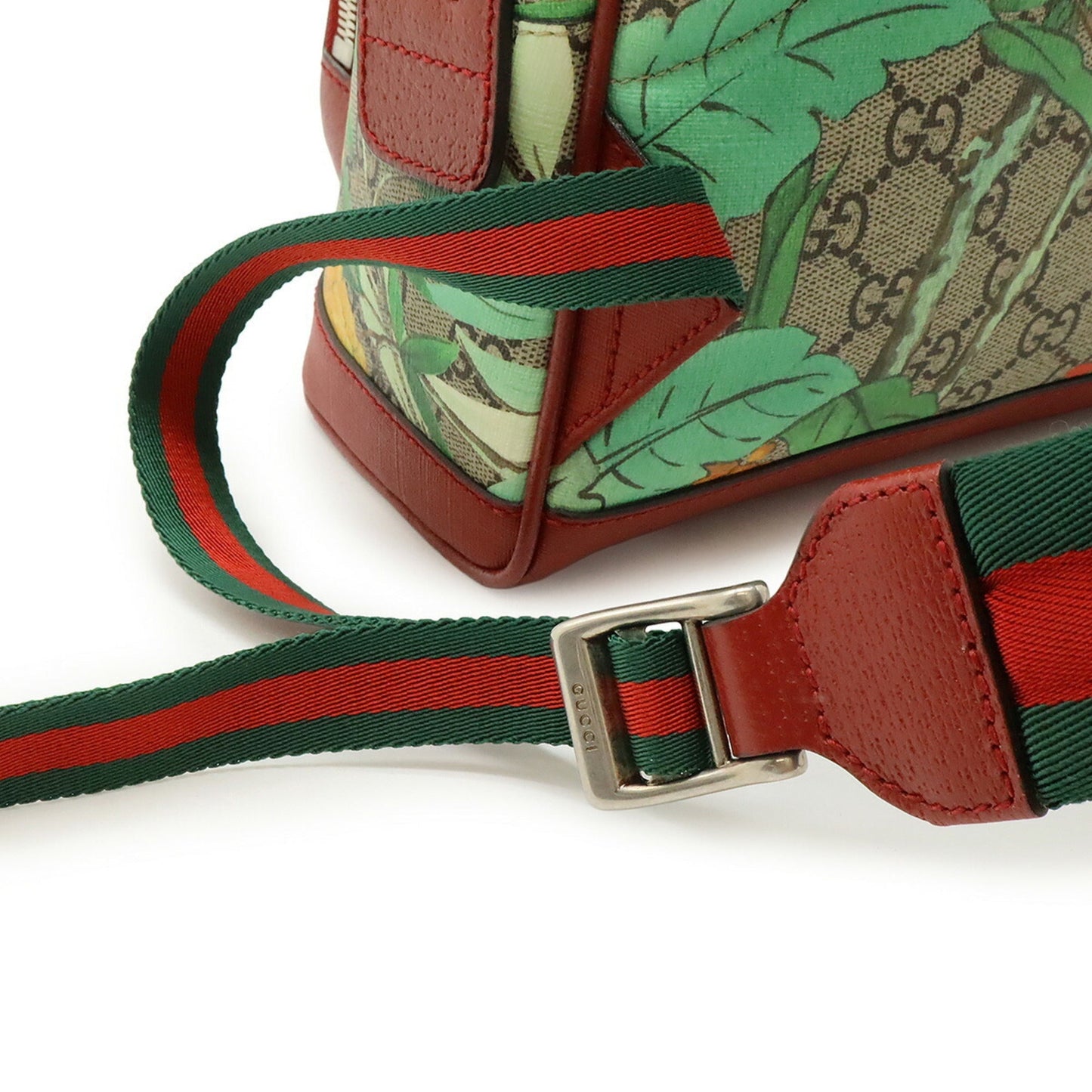 Gucci Beige Multi-Color Red Color Gg Supreme Leather Backpack