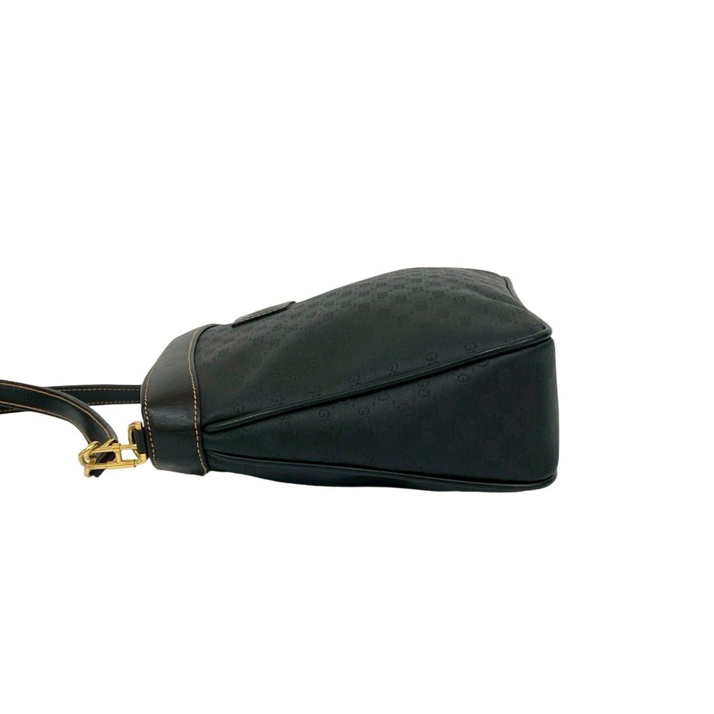 Gucci Black Leather Pvc Pochette Shoulder Bag