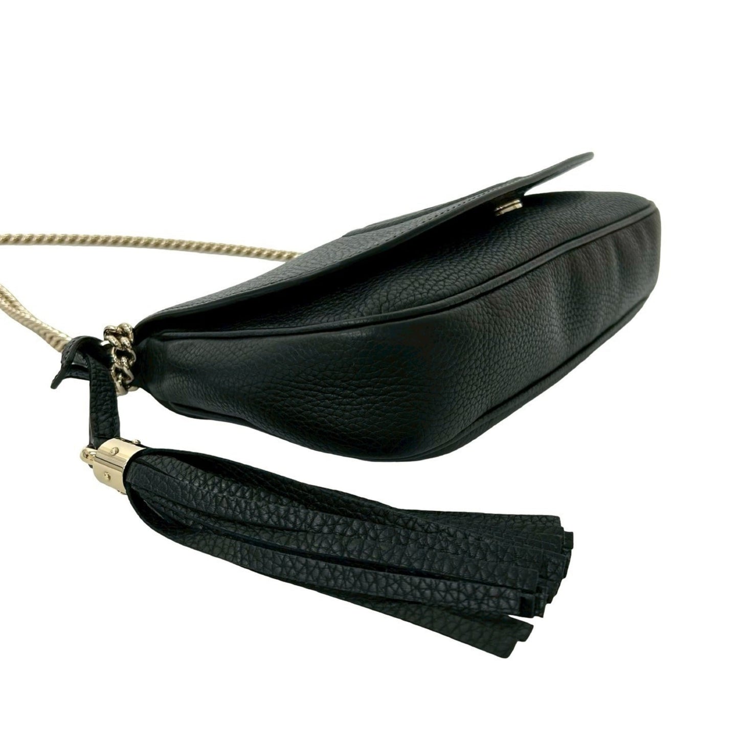 Gucci Black Leather Pochette Shoulder Bag