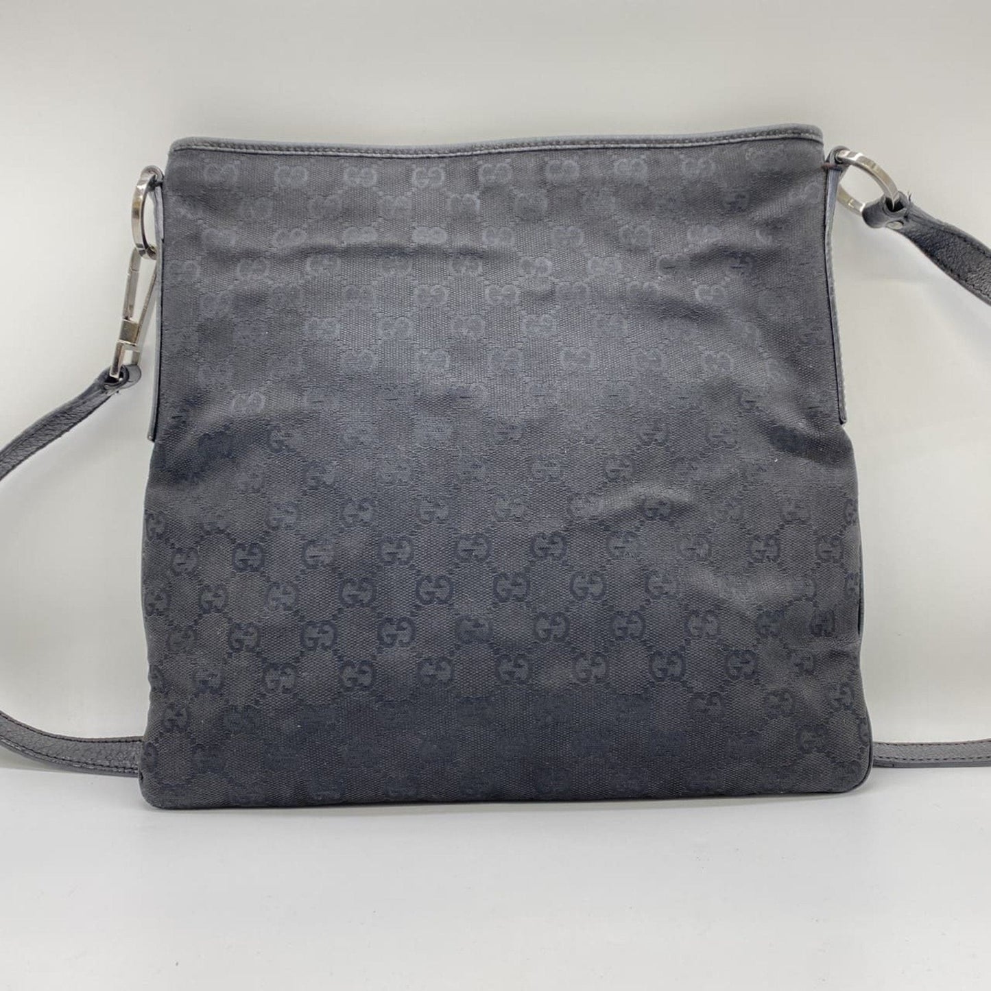 Gucci Black Gg Canvas Shoulder Bag