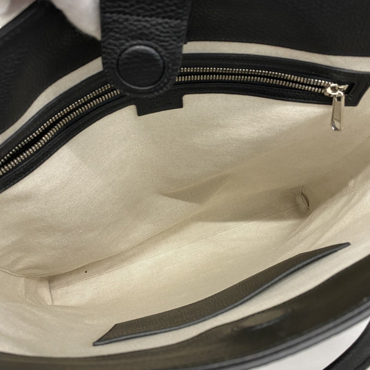 Gucci Black Leather Tote Bag
