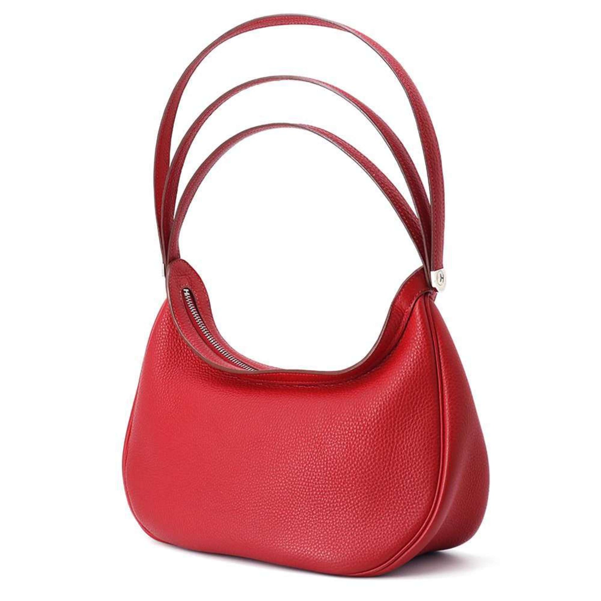 Hermes Rouge Cas Ue Togo Handbag Shoulder Bag Leather
