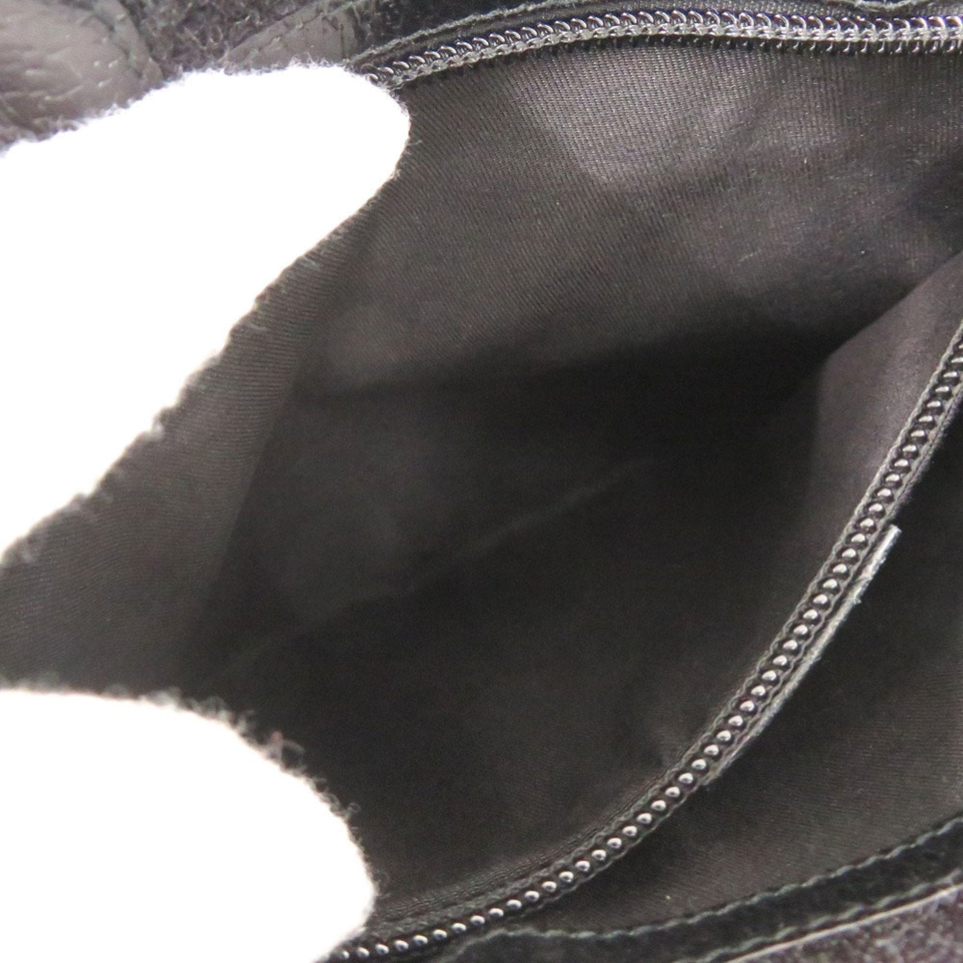 Gucci Black Gg Canvas Leather Shoulder Bag