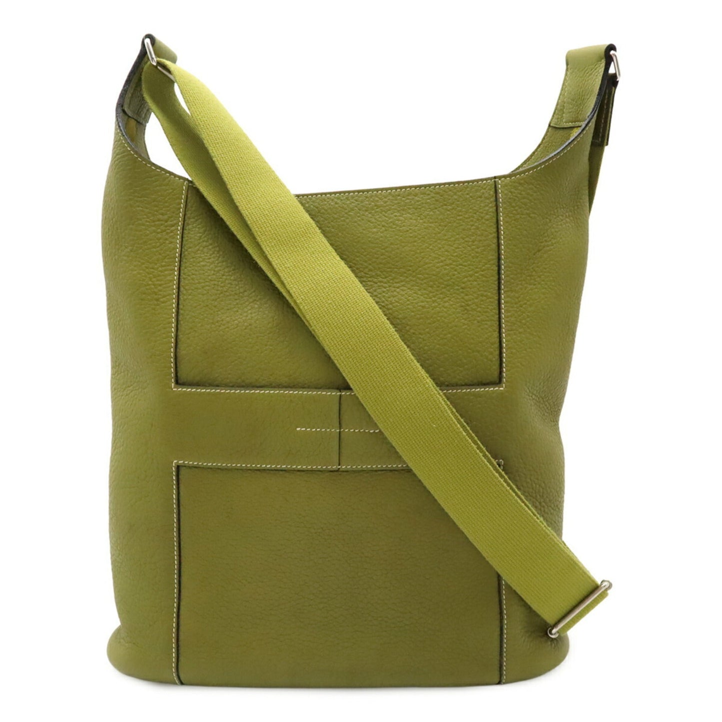 Hermes Good News Anis Taurillon Clemence Shoulder Bag Leather Green