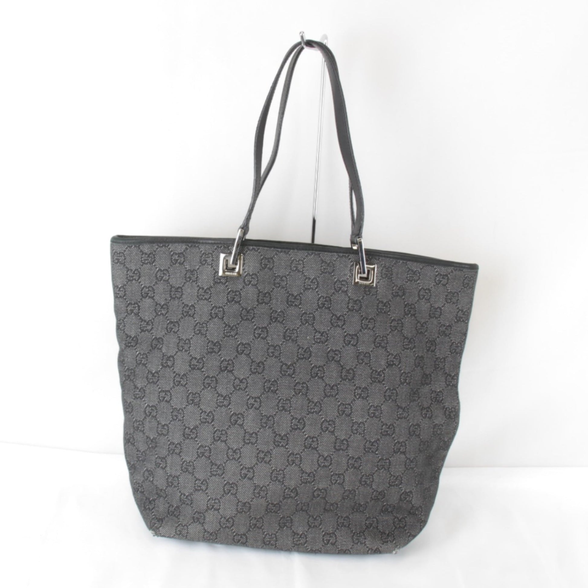 Gucci Black Gg Canvas Tote Bag