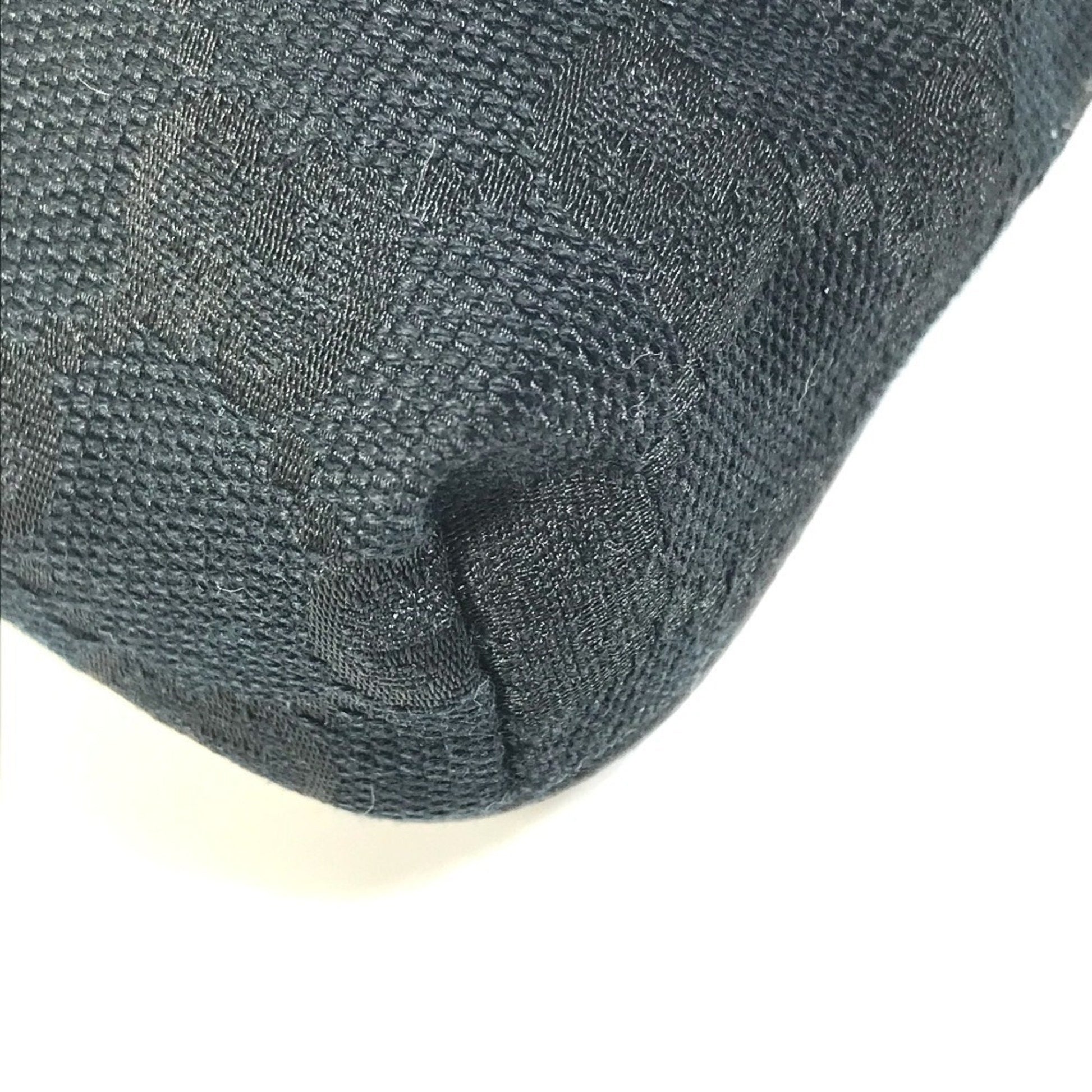 Gucci Black Gg Canvas Leather Fanny Pack