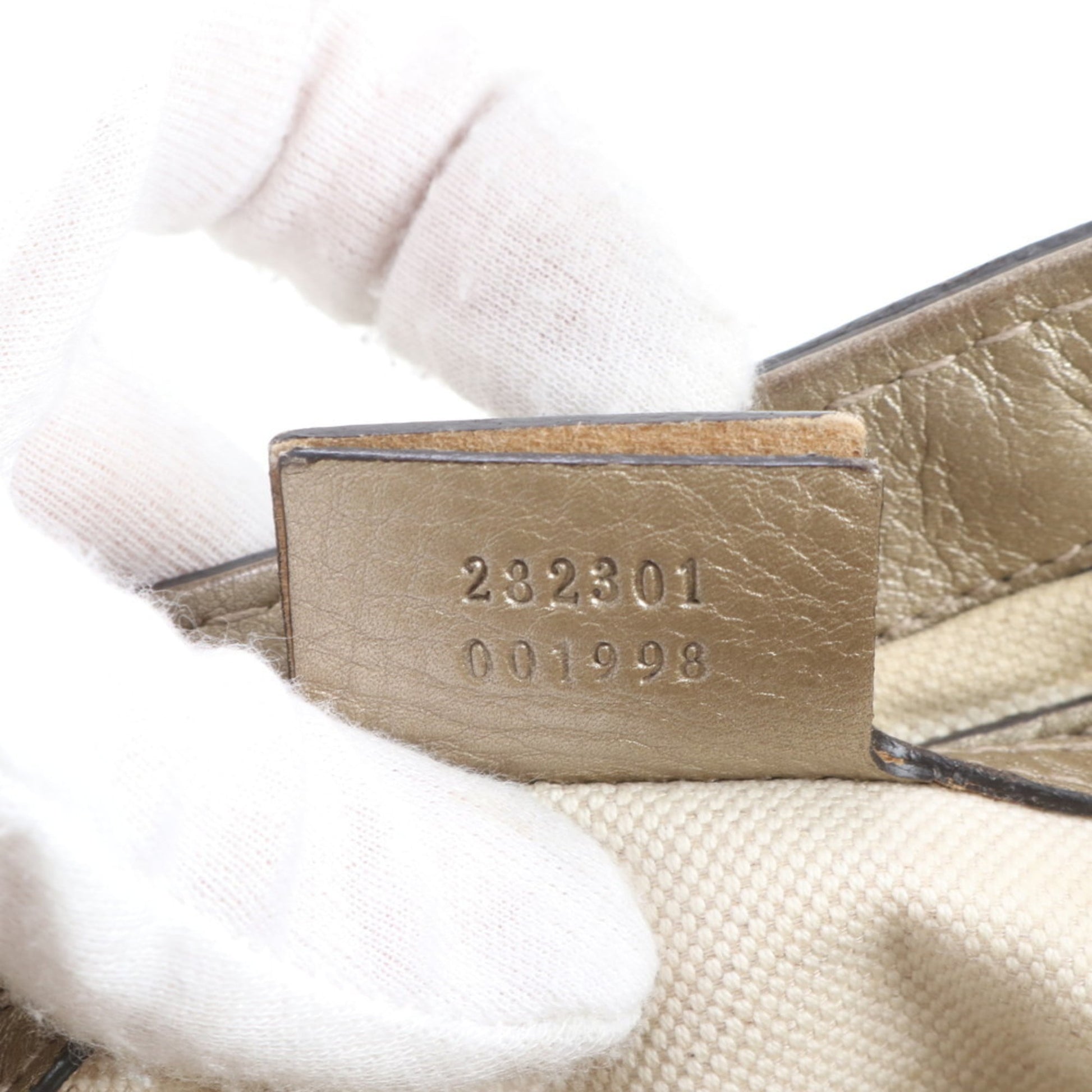 Gucci Gold Leather Shoulder Bag