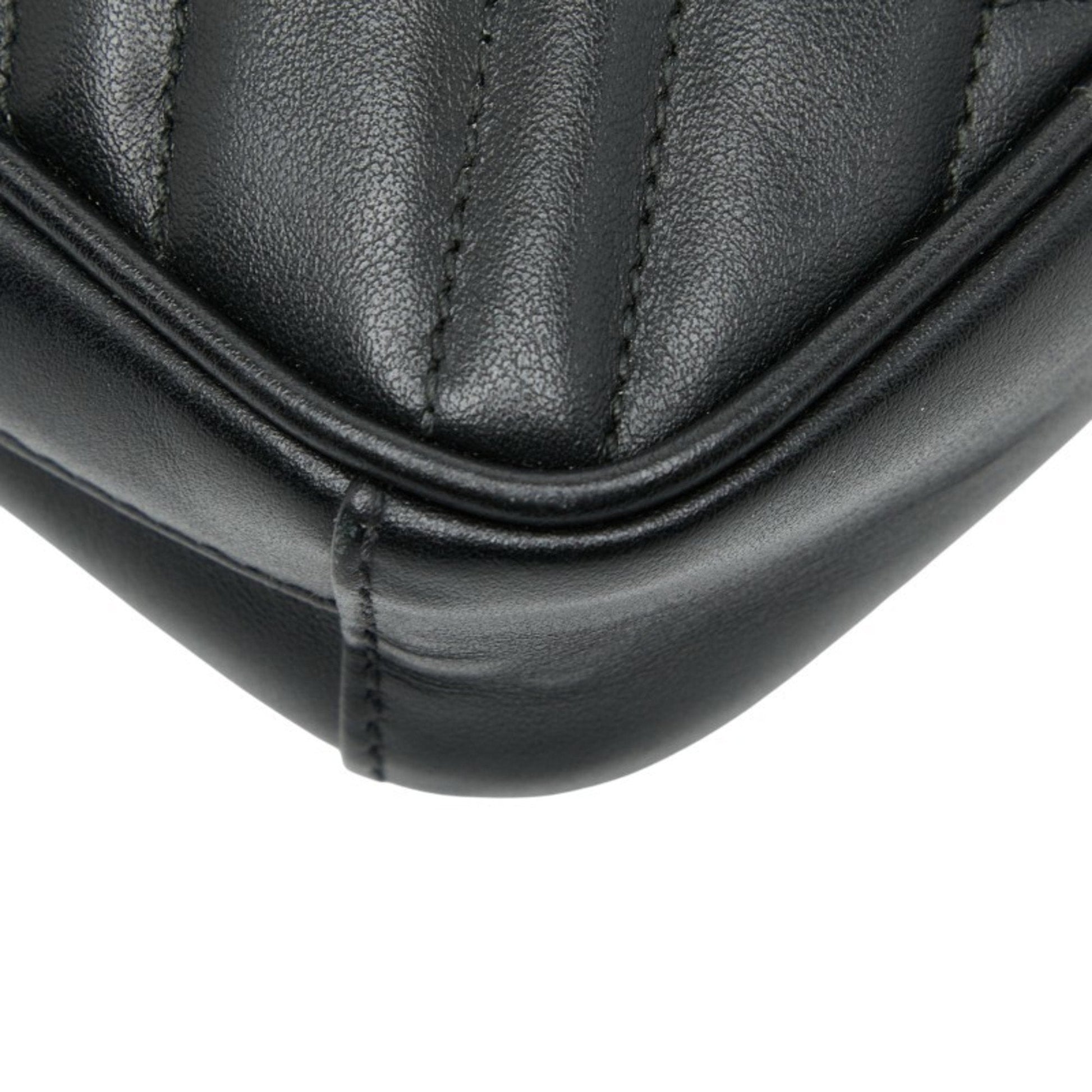 Gucci Gg Marmont Black Leather Shoulder Bag