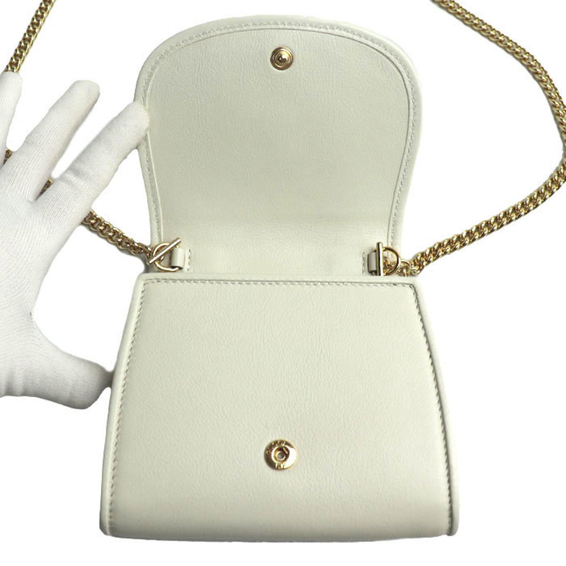 Gucci White Leather Shoulder Bag