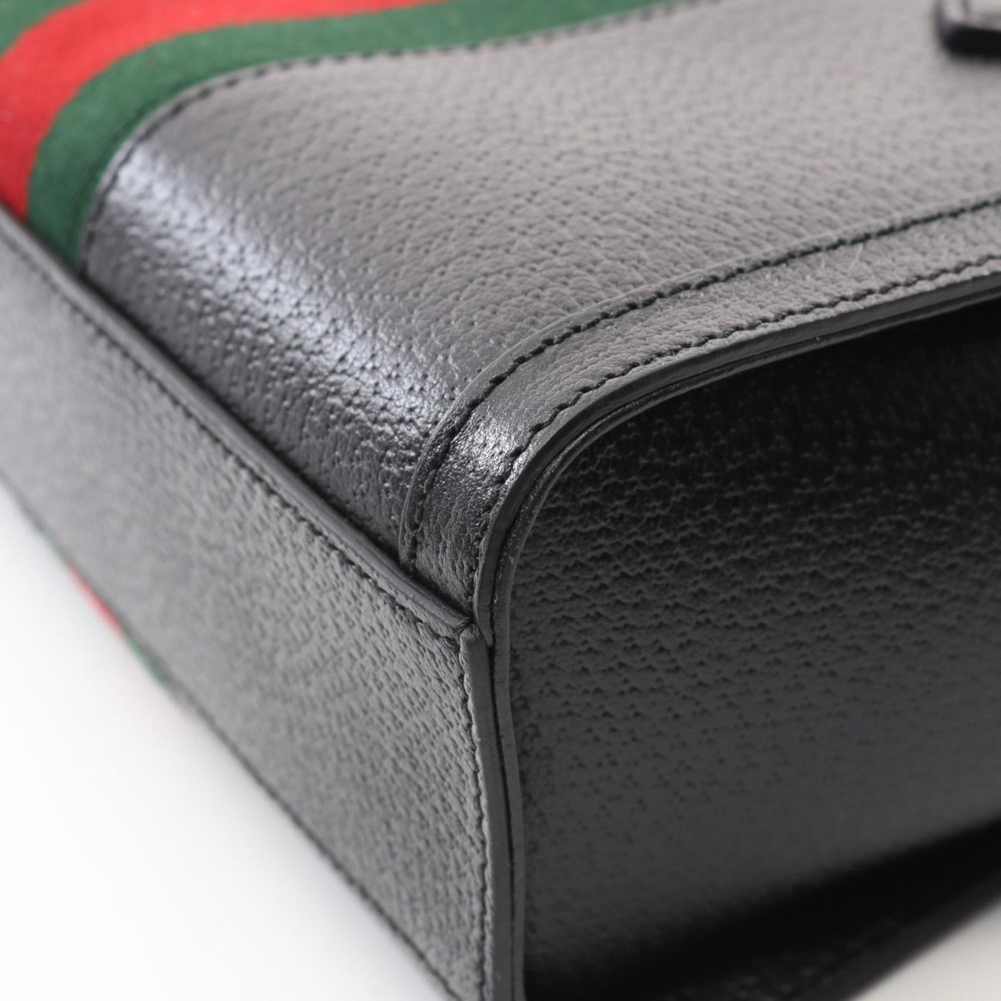 Gucci Black Multi-Color Leather Handbag