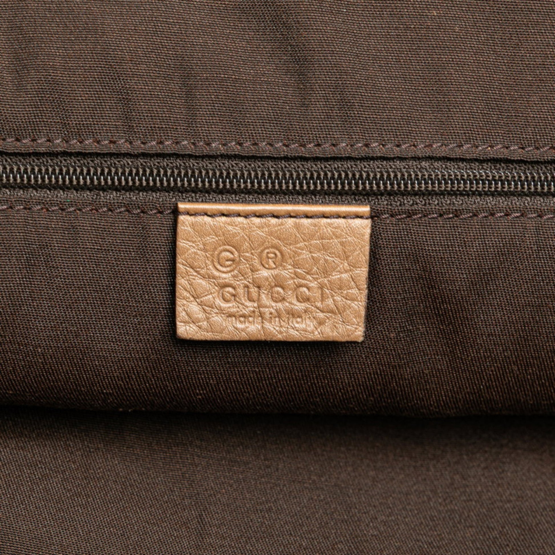 Gucci Brown Leather Shoulder Bag Tote Bag