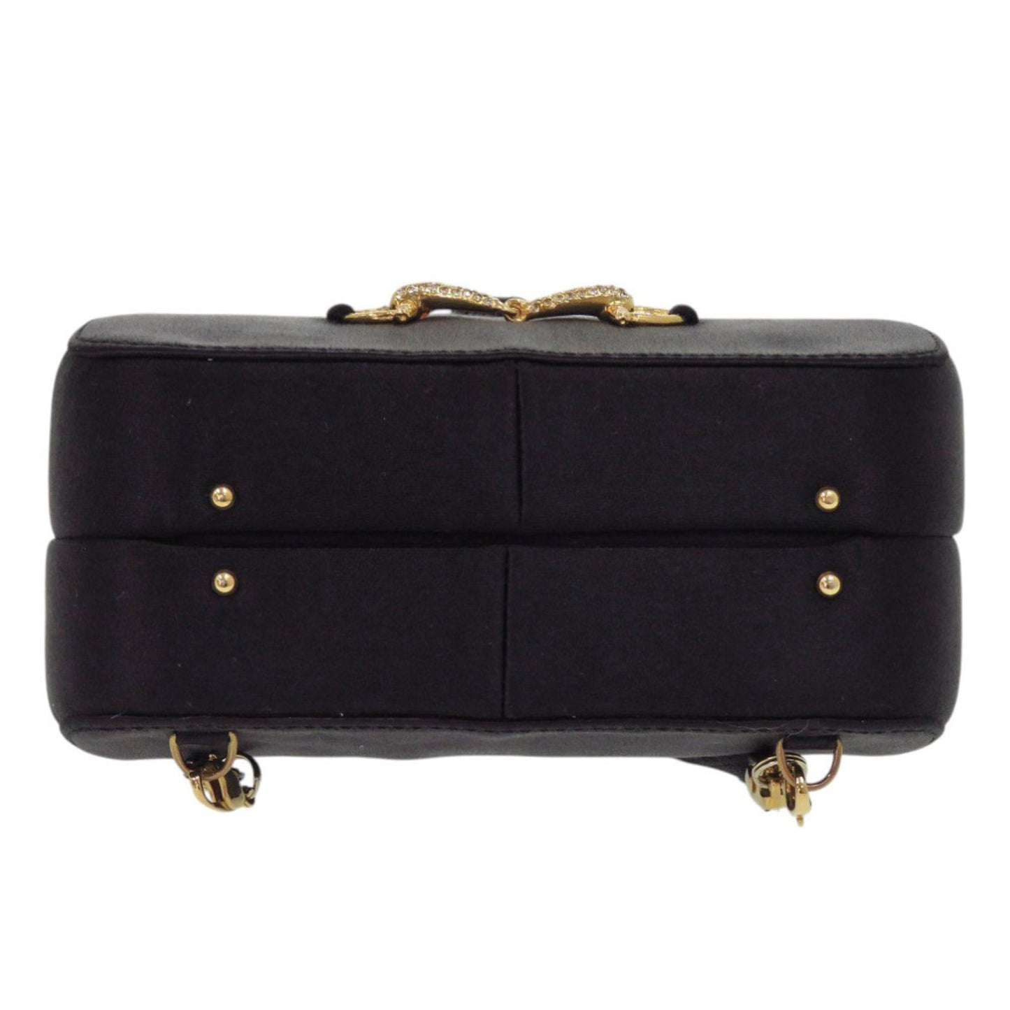 Gucci Black Satin Rhinestone Backpack