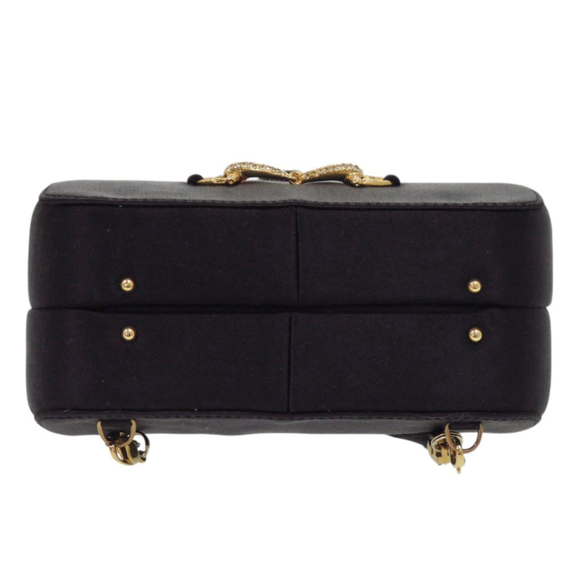Gucci Black Satin Rhinestone Backpack