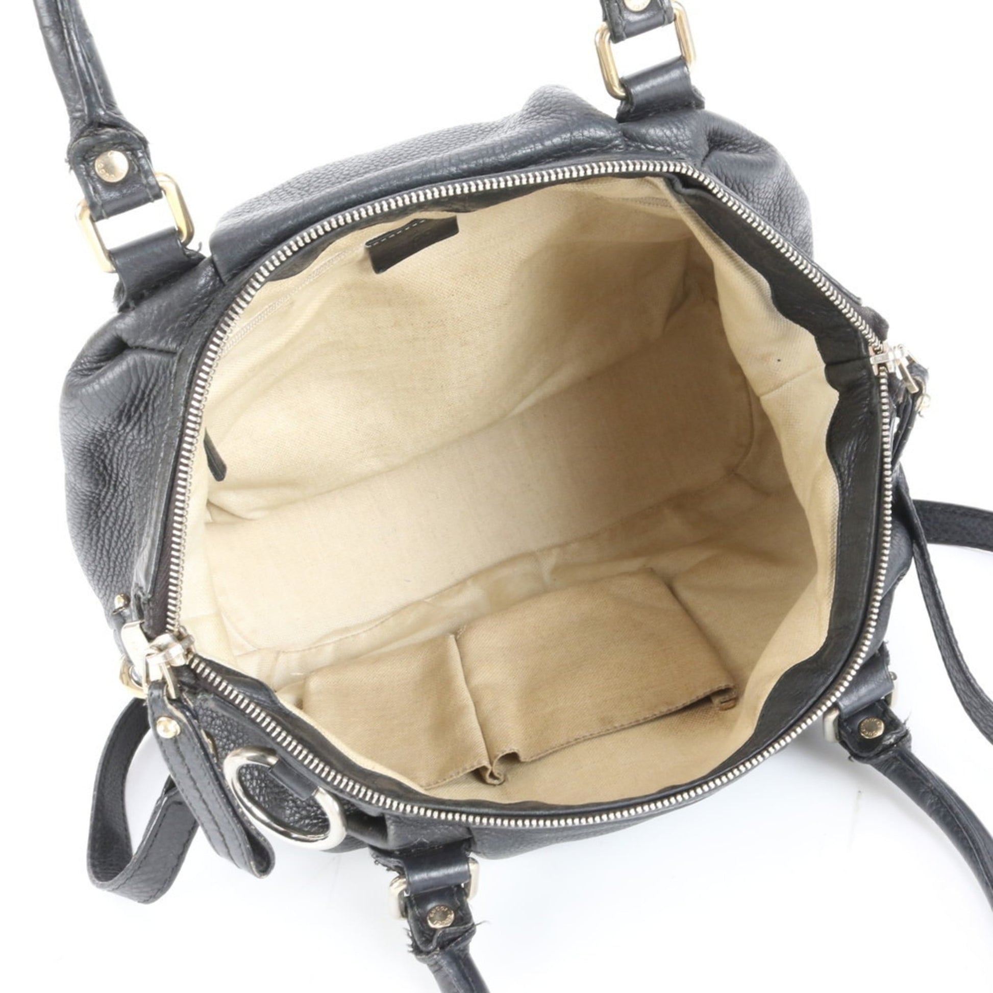 Gucci Black Leather Shoulder Bag