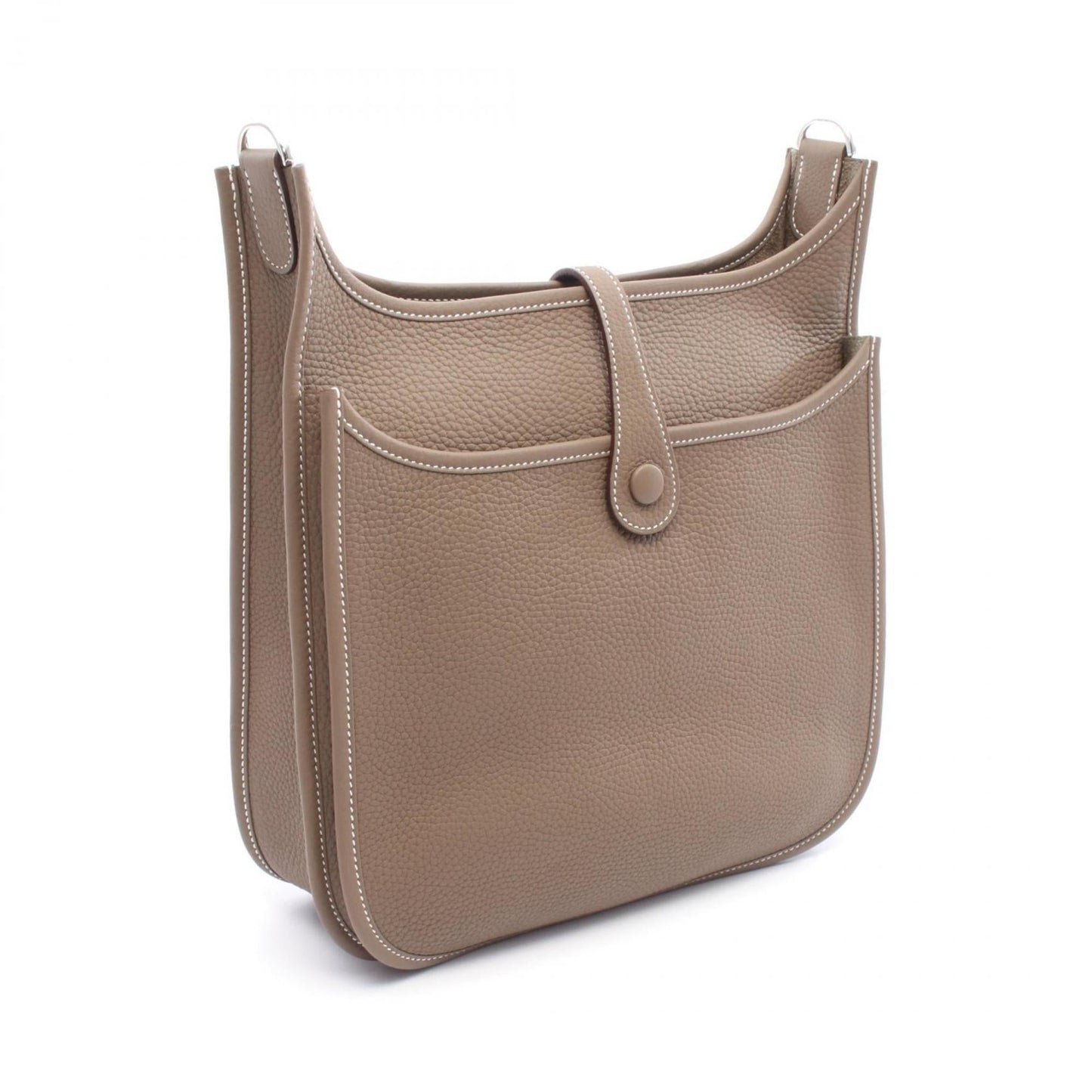 Hermes Taurillon Clemence Shoulder Bag Leather Brown Shoulder Bag 21