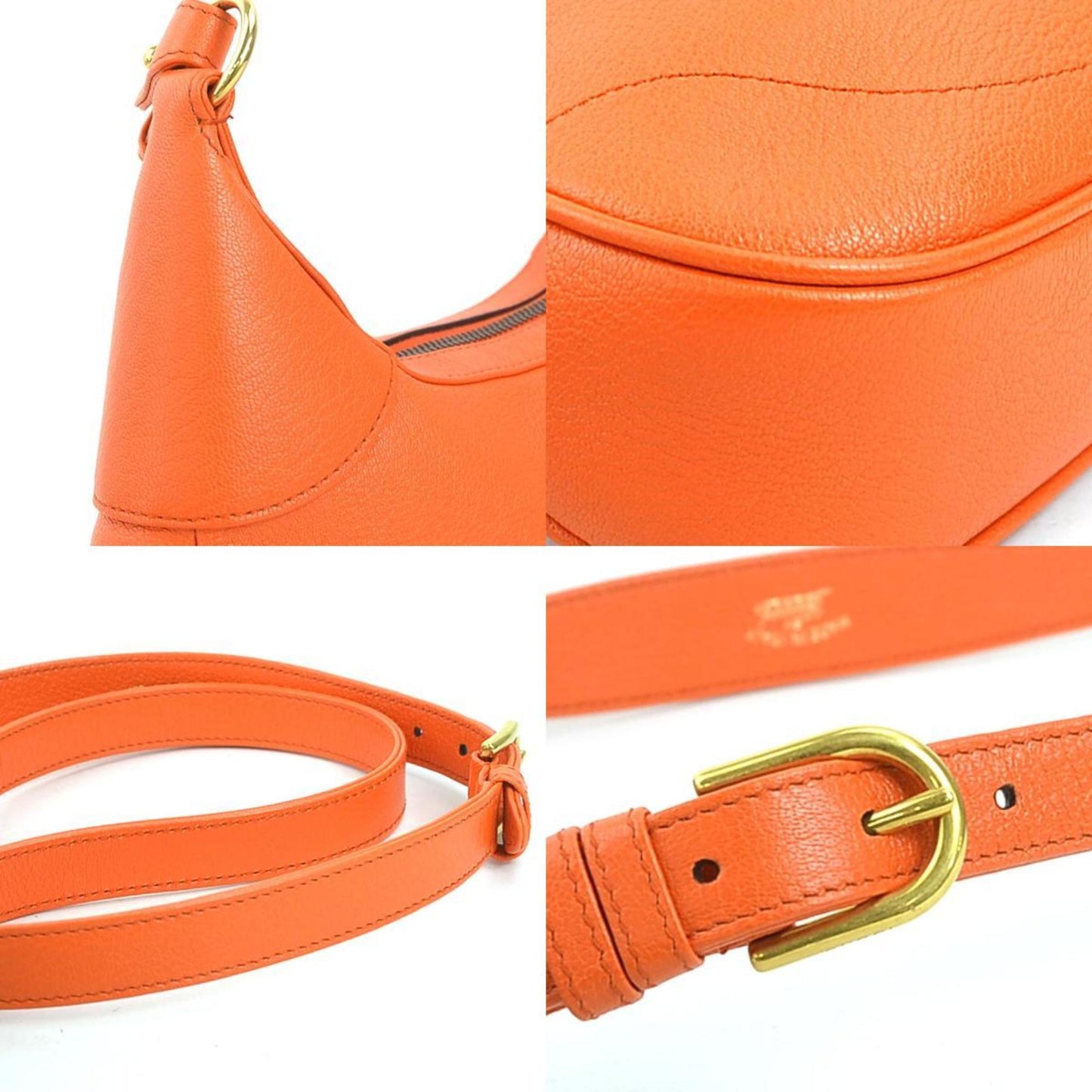 Gucci Gg Marmont Orange Leather Shoulder Bag