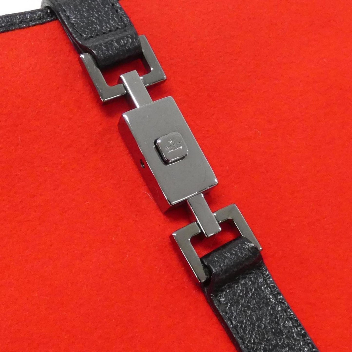 Gucci Black Red Color Felt Leather Shoulder Bag