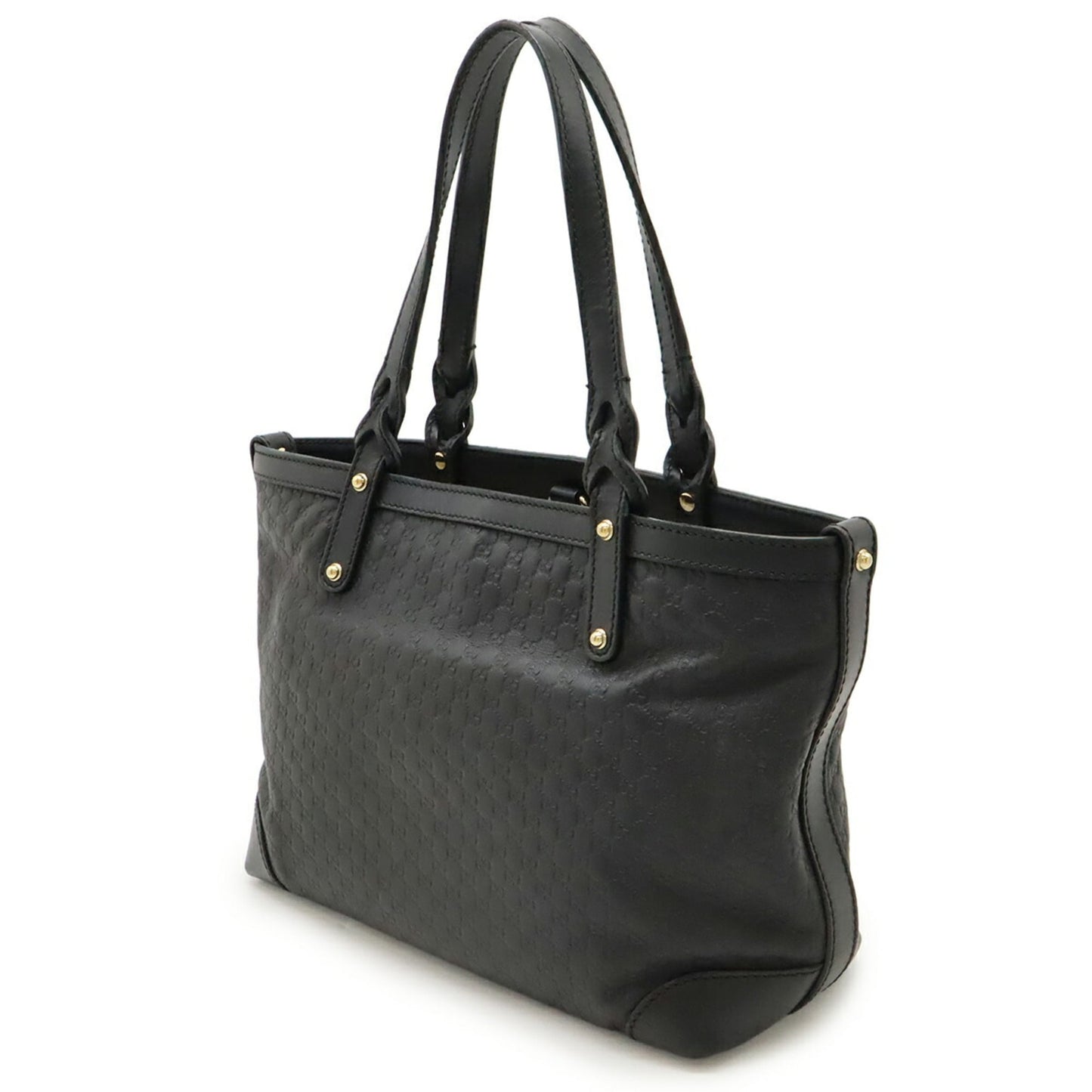 Gucci Black Leather Handbag Tote Bag