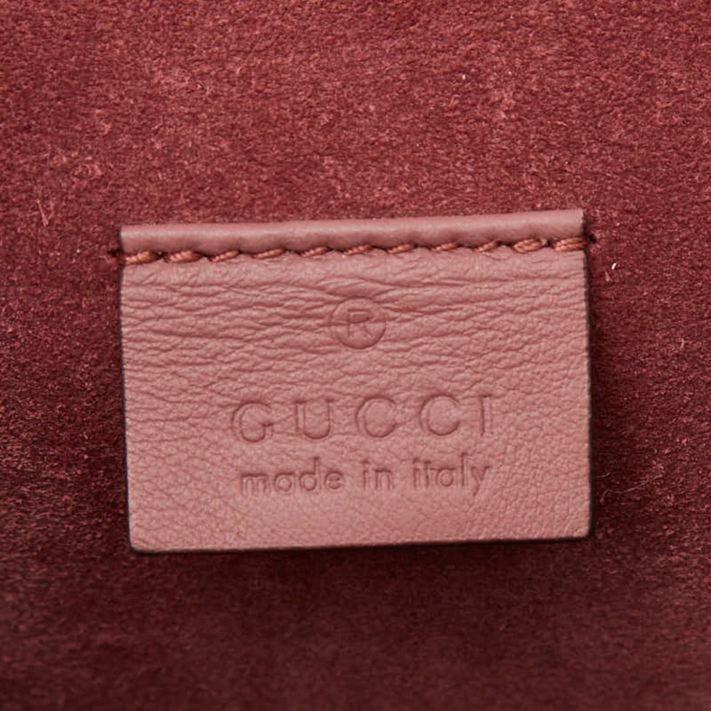 Gucci Beige Red Color Pvc Suede Shoulder Bag