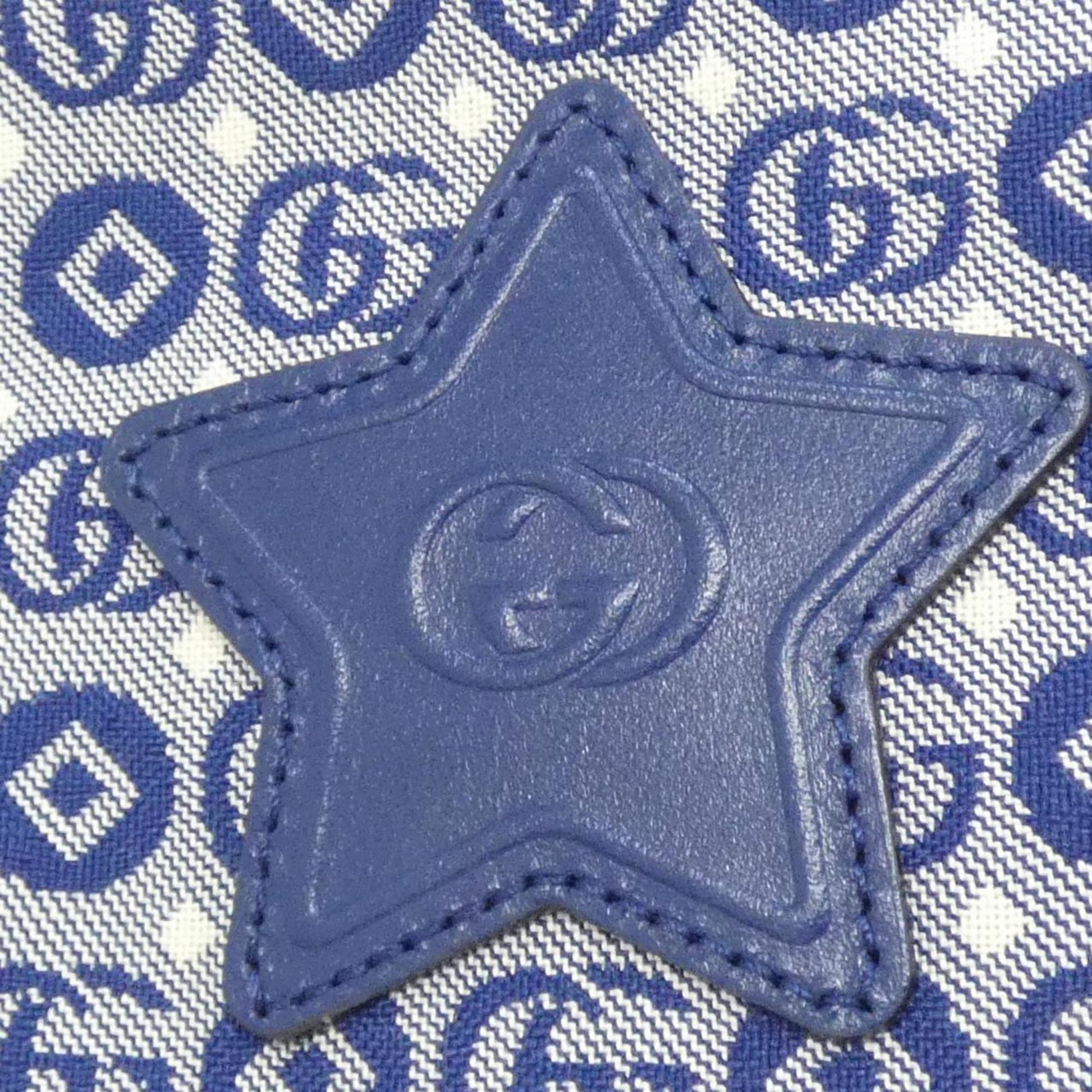 Gucci Blue White Jacquard Cotton Fanny Pack