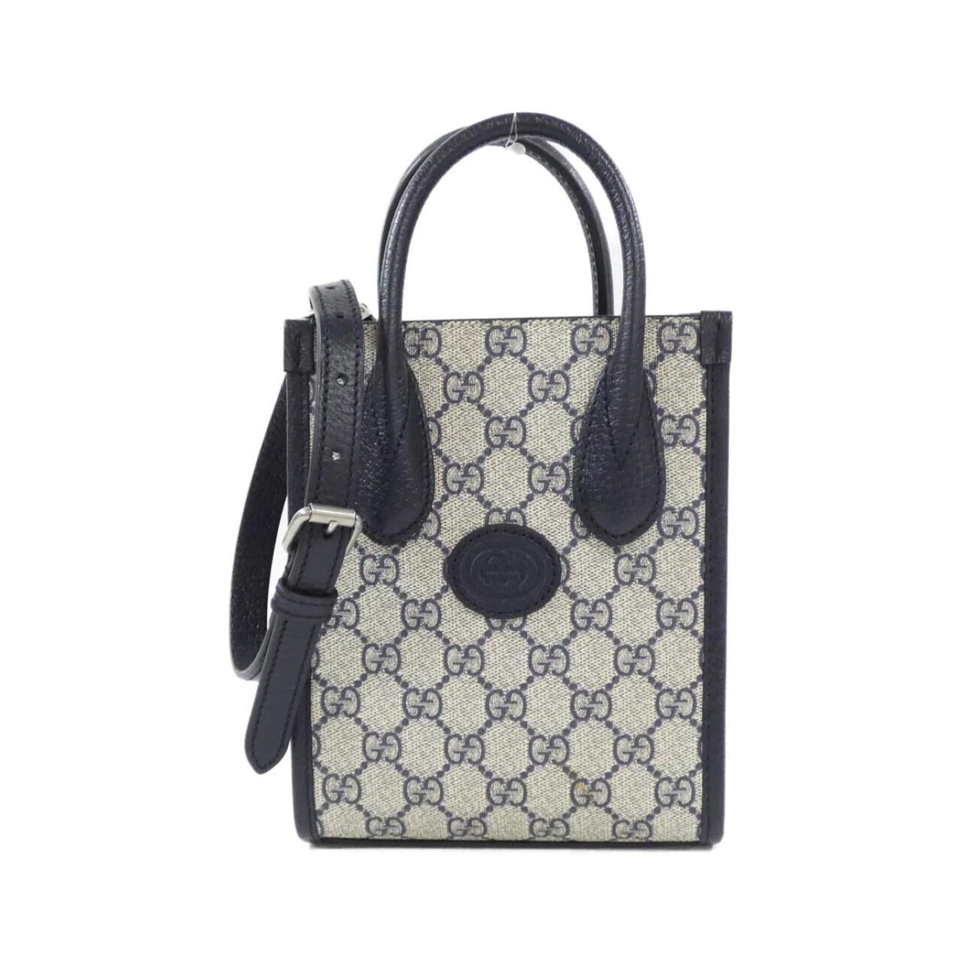 Gucci Beige Blue Gg Supreme Handbag