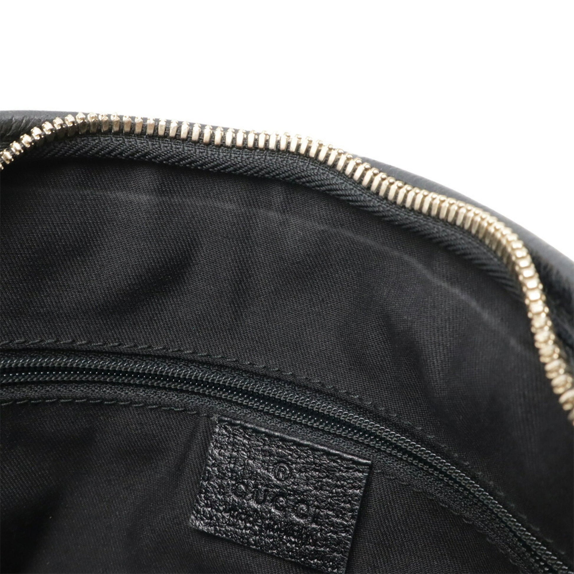 Gucci Black Green Red Color Gg Canvas Leather Shoulder Bag
