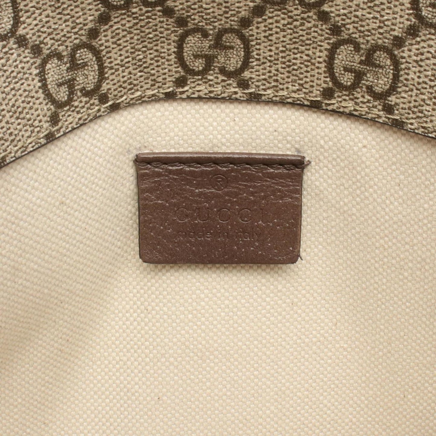 Gucci Beige Brown Pvc Coated Canvas Leather Fanny Pack