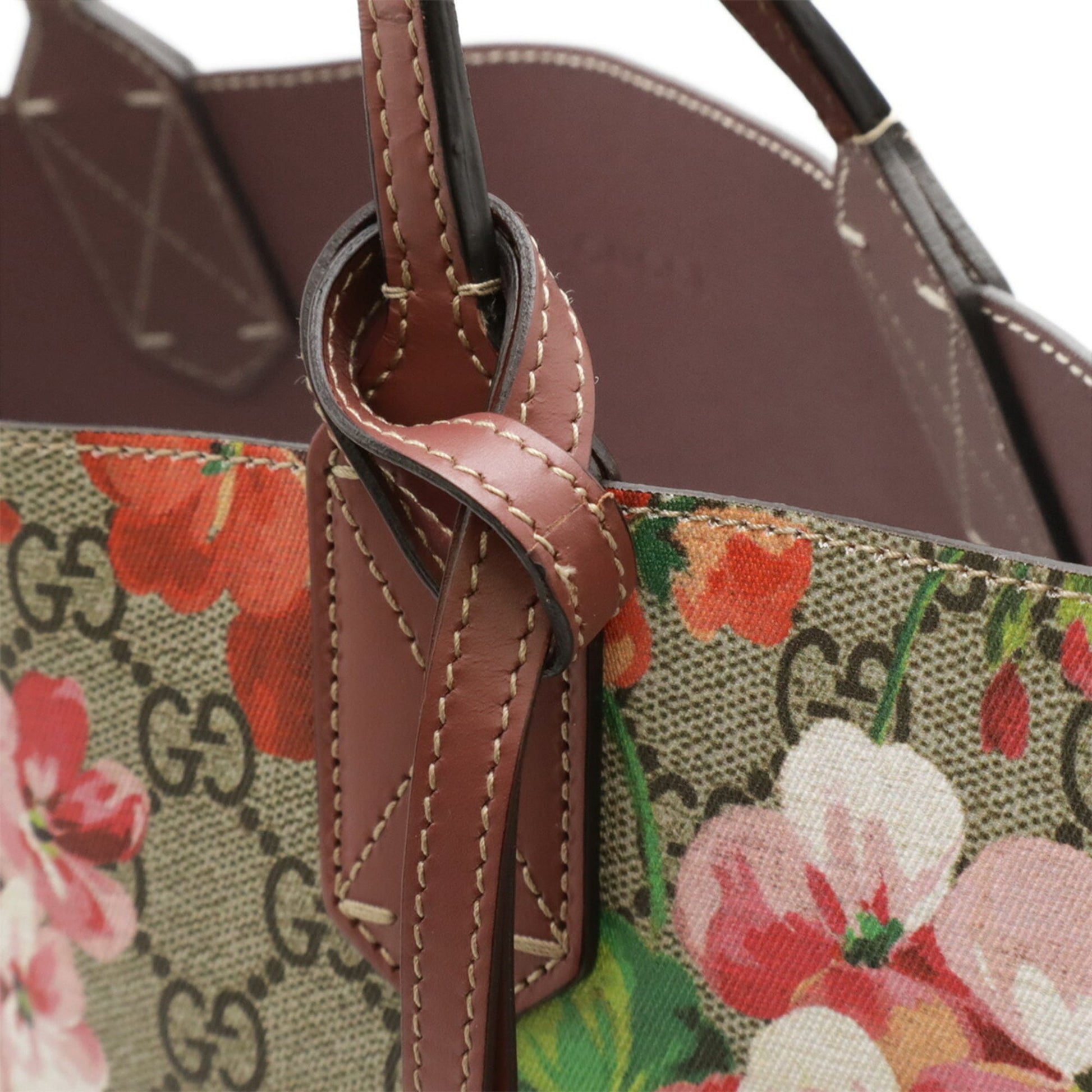 Gucci Gg Blooms Beige Pink Multi-Color Gg Supreme Leather Shoulder Bag Tote Bag