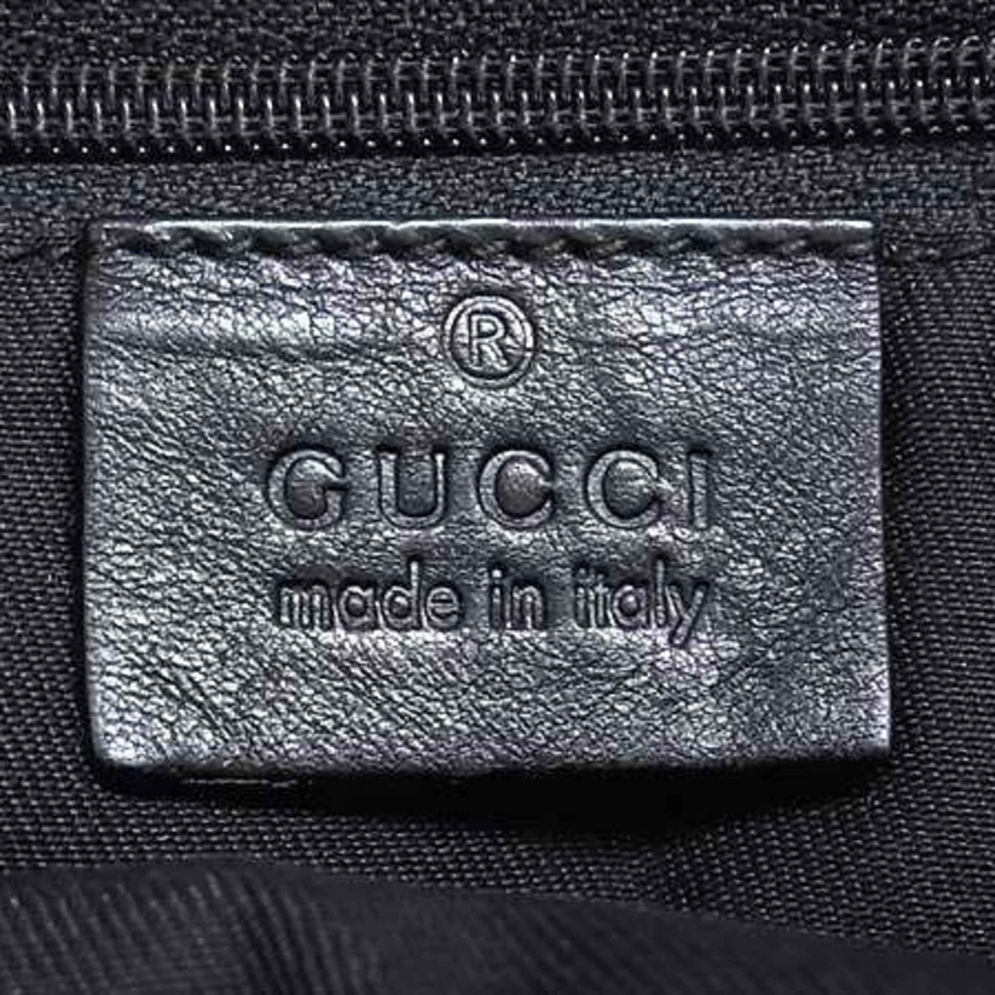 Gucci Sukey Black Leather Handbag Shoulder Bag Tote Bag