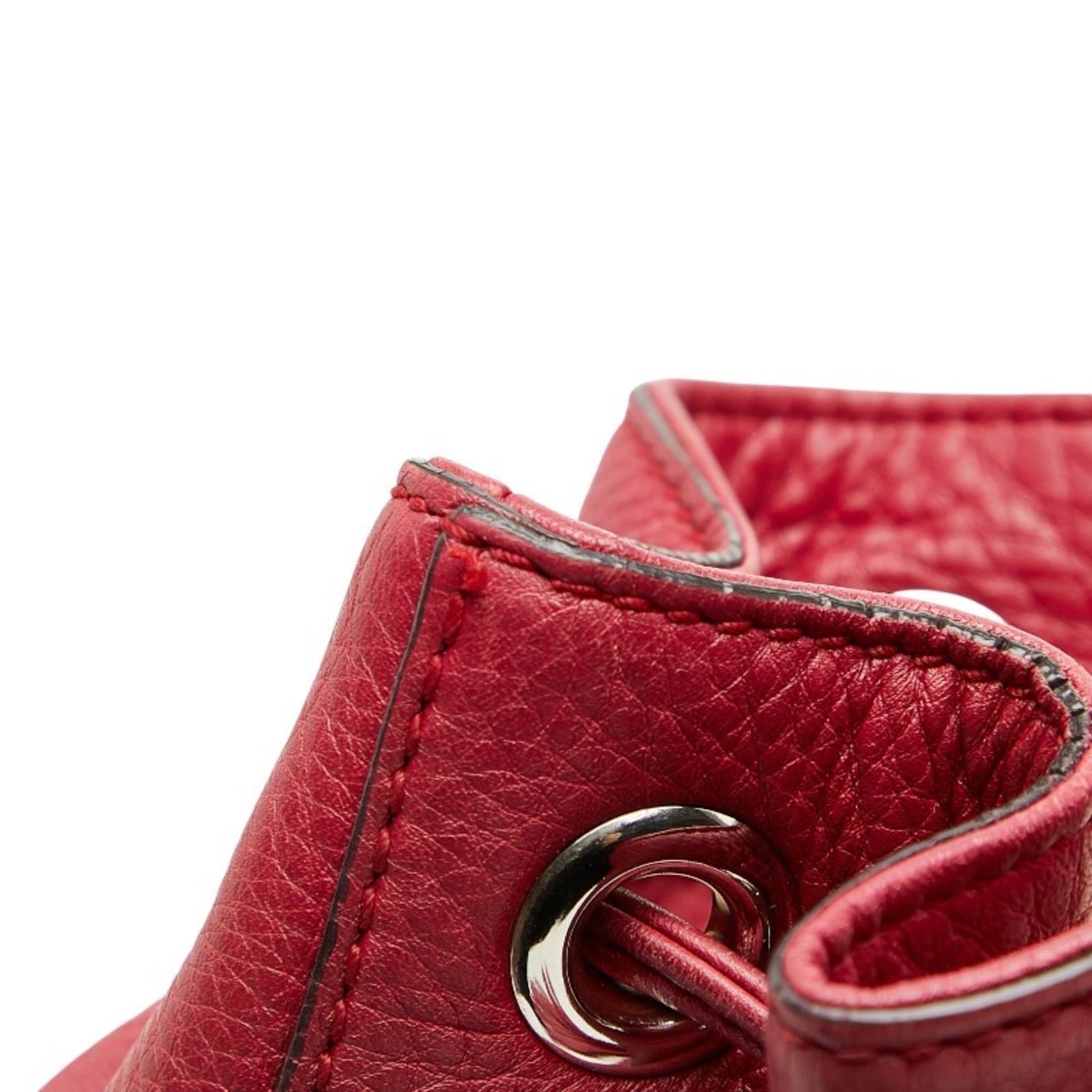 Gucci Red Color Leather Backpack