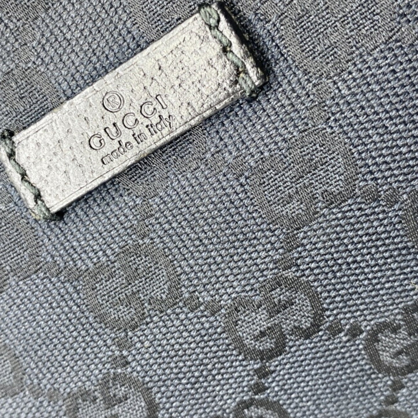 Gucci Black Gg Canvas Shoulder Bag