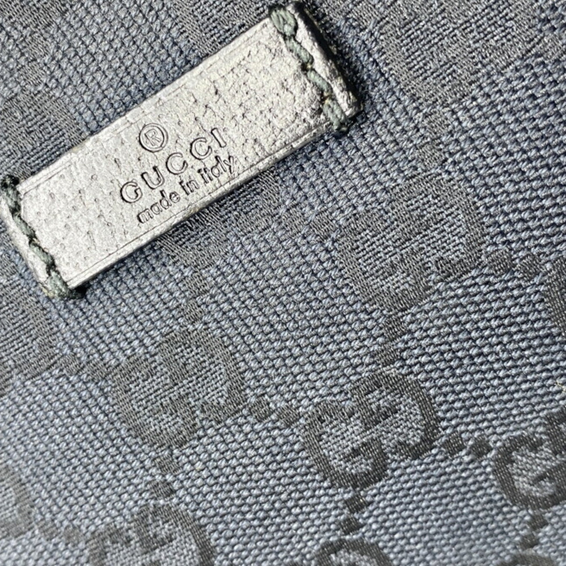 Gucci Black Gg Canvas Shoulder Bag
