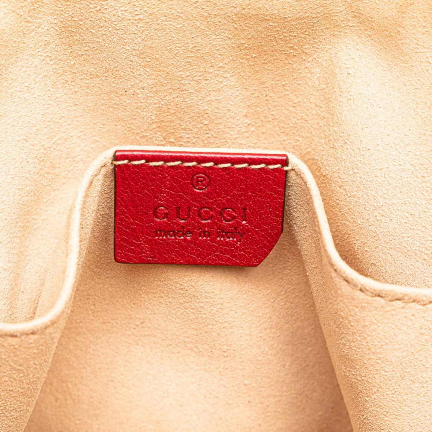 Gucci Blue Red Color Suede Leather Shoulder Bag
