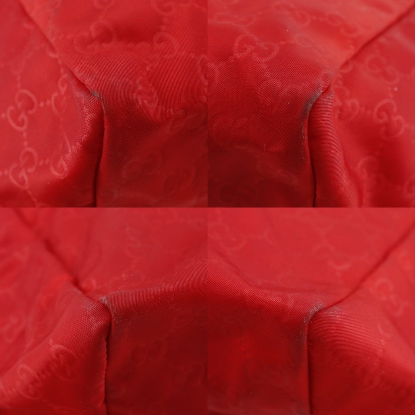 Gucci Red Color Nylon Boston Bag Handbag