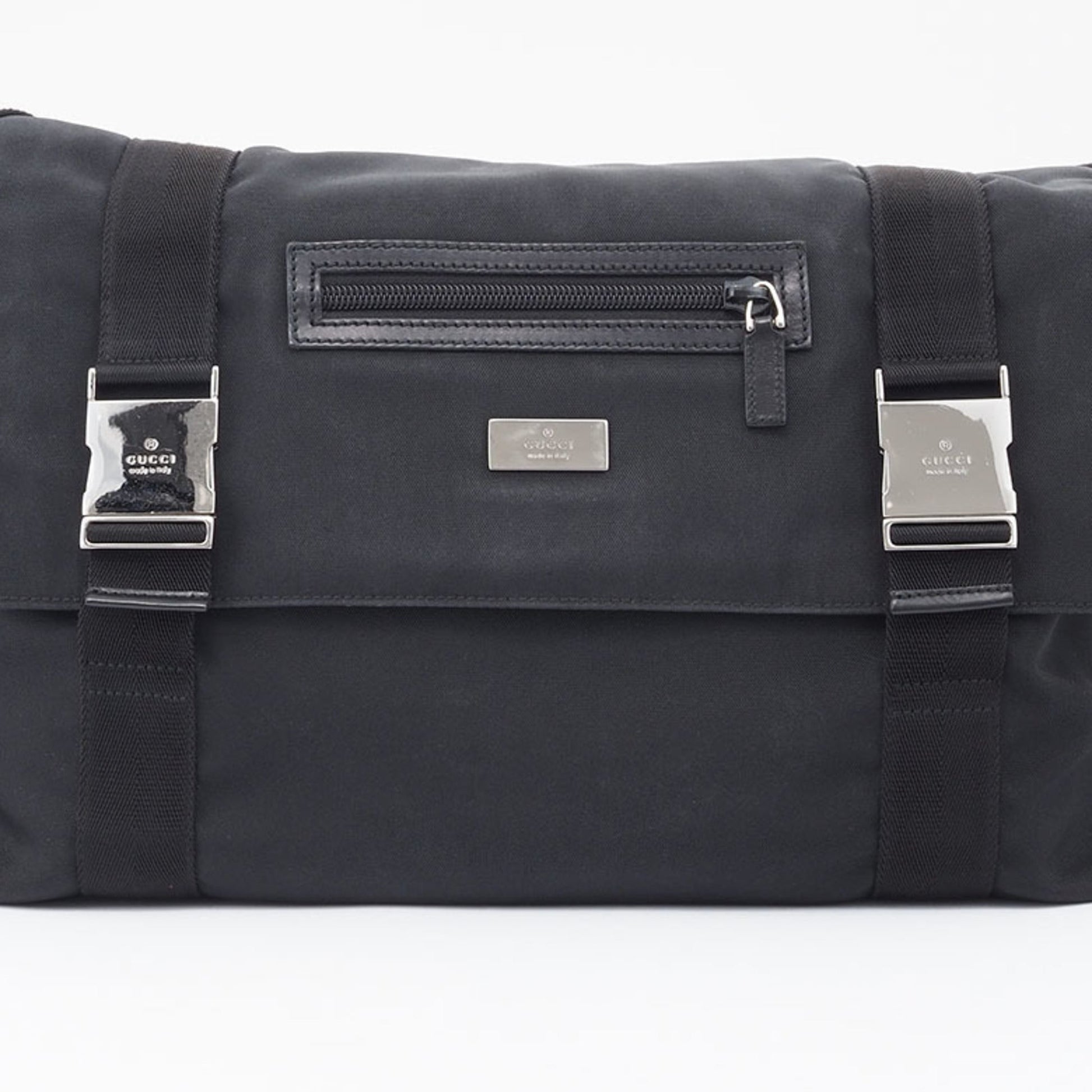 Gucci Black Nylon Messenger Bag Shoulder Bag