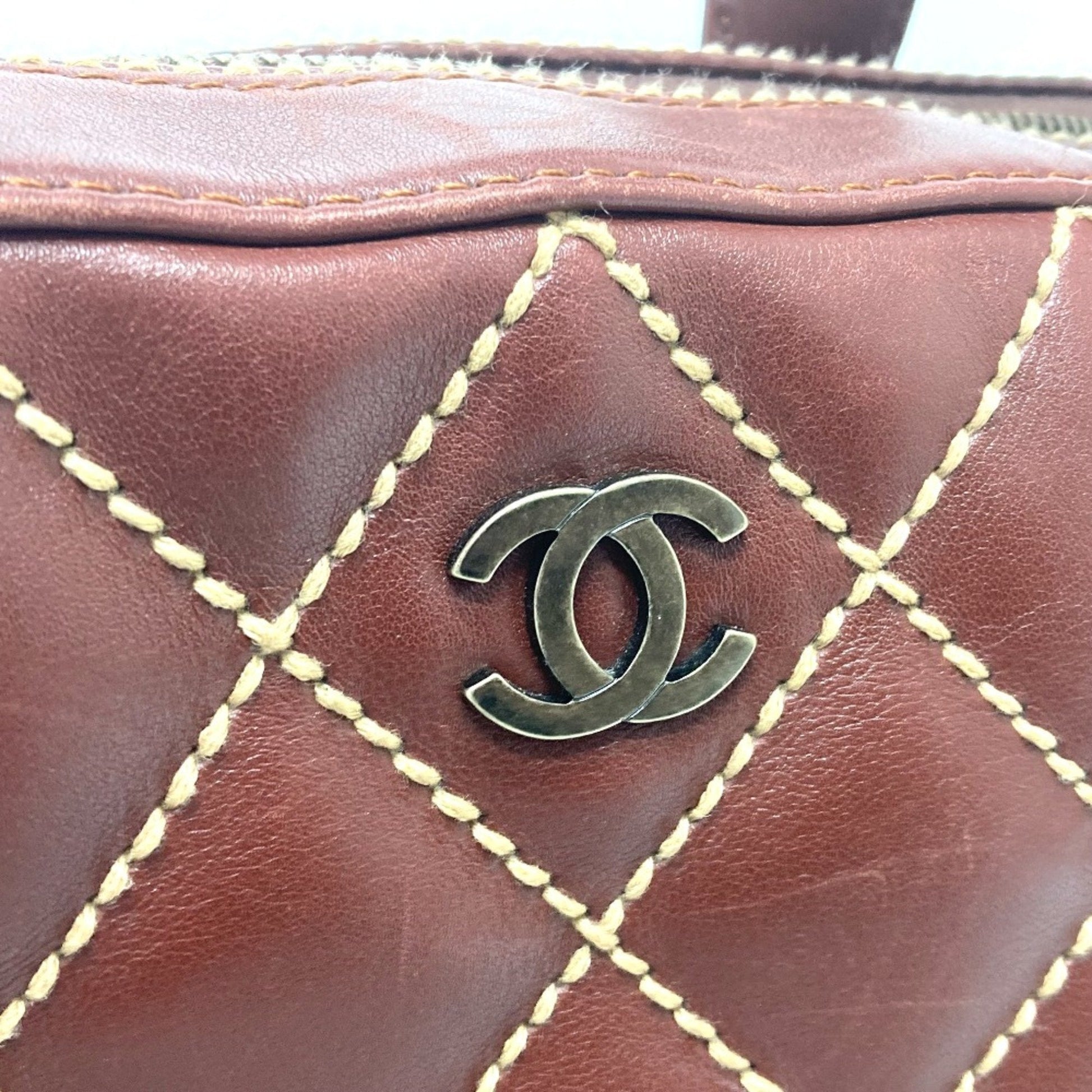 Chanel CC Mark bag   Hand Bag Brown SilverHardware