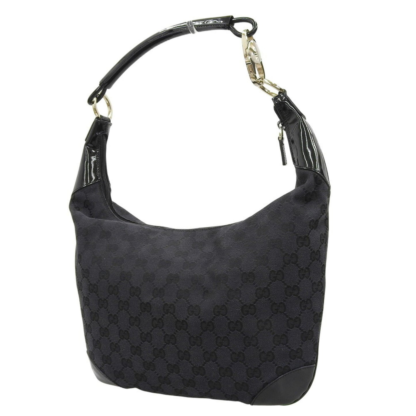 Gucci Black Gg Canvas Shoulder Bag