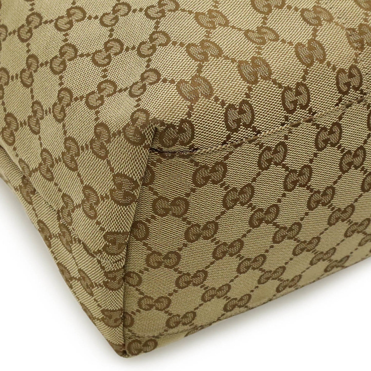Gucci Beige Green Ivory Khaki Red Color Gg Canvas Leather Shoulder Bag Tote Bag