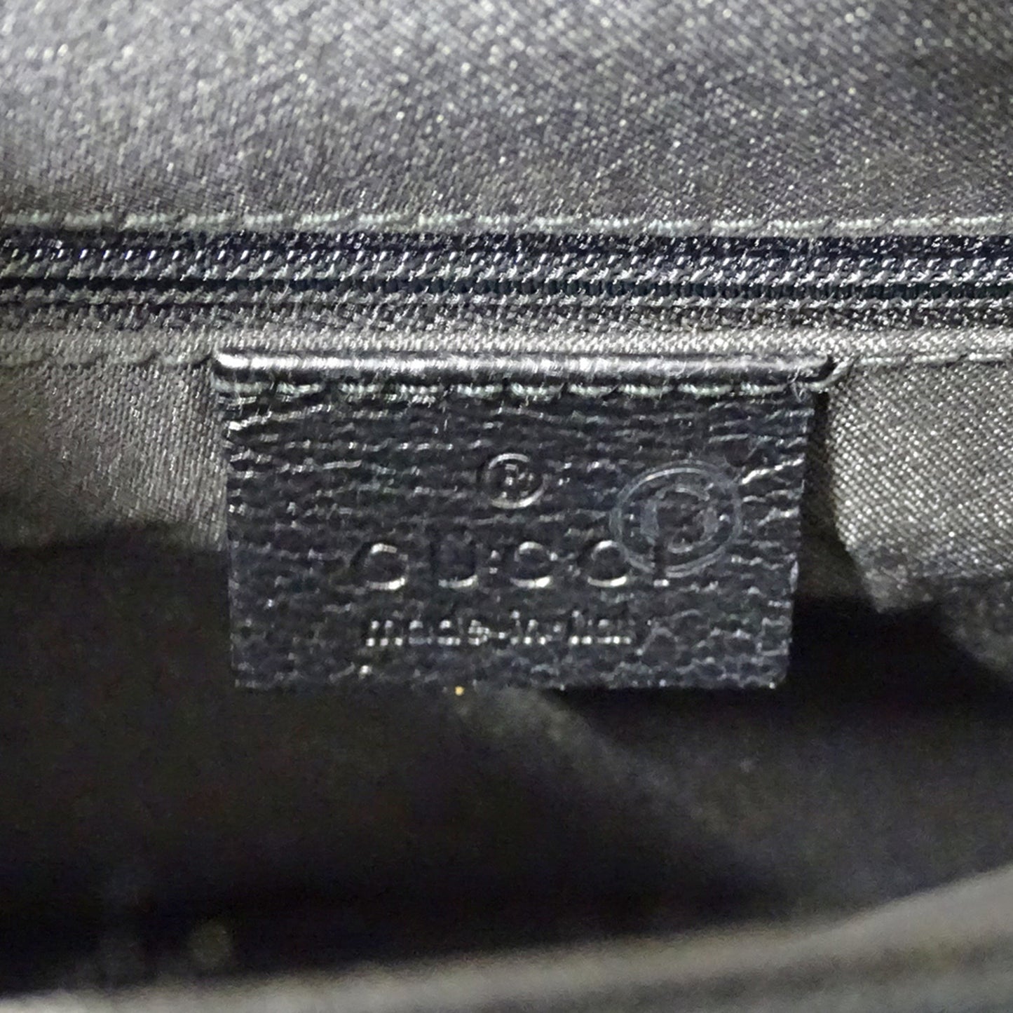 Gucci Black Leather Handbag Tote Bag