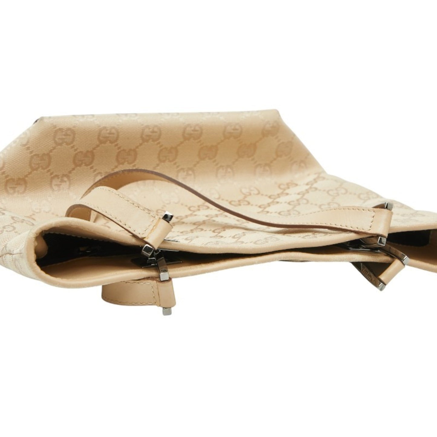 Gucci Beige Canvas Leather Handbag