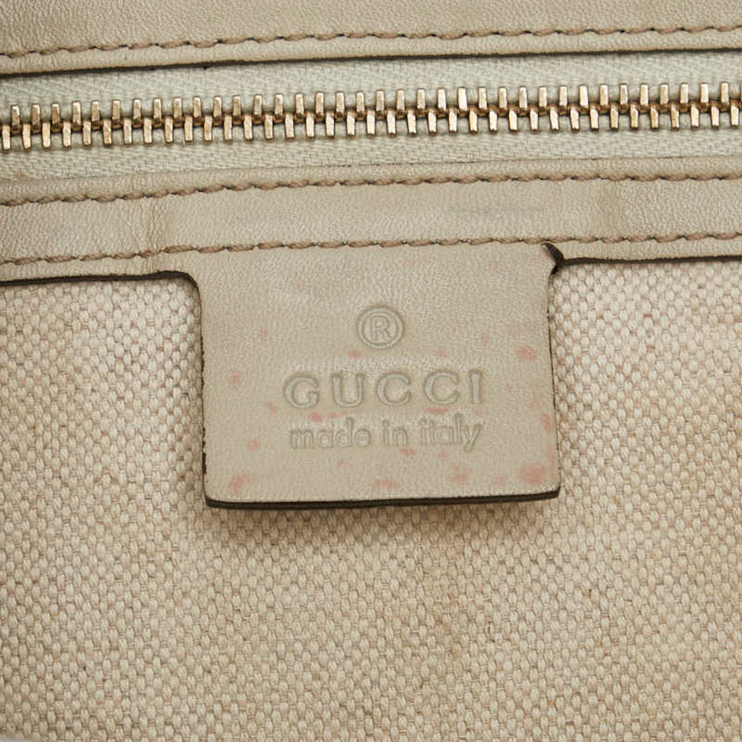 Gucci Gg Canvas Beige Gg Canvas Leather Shoulder Bag Tote Bag
