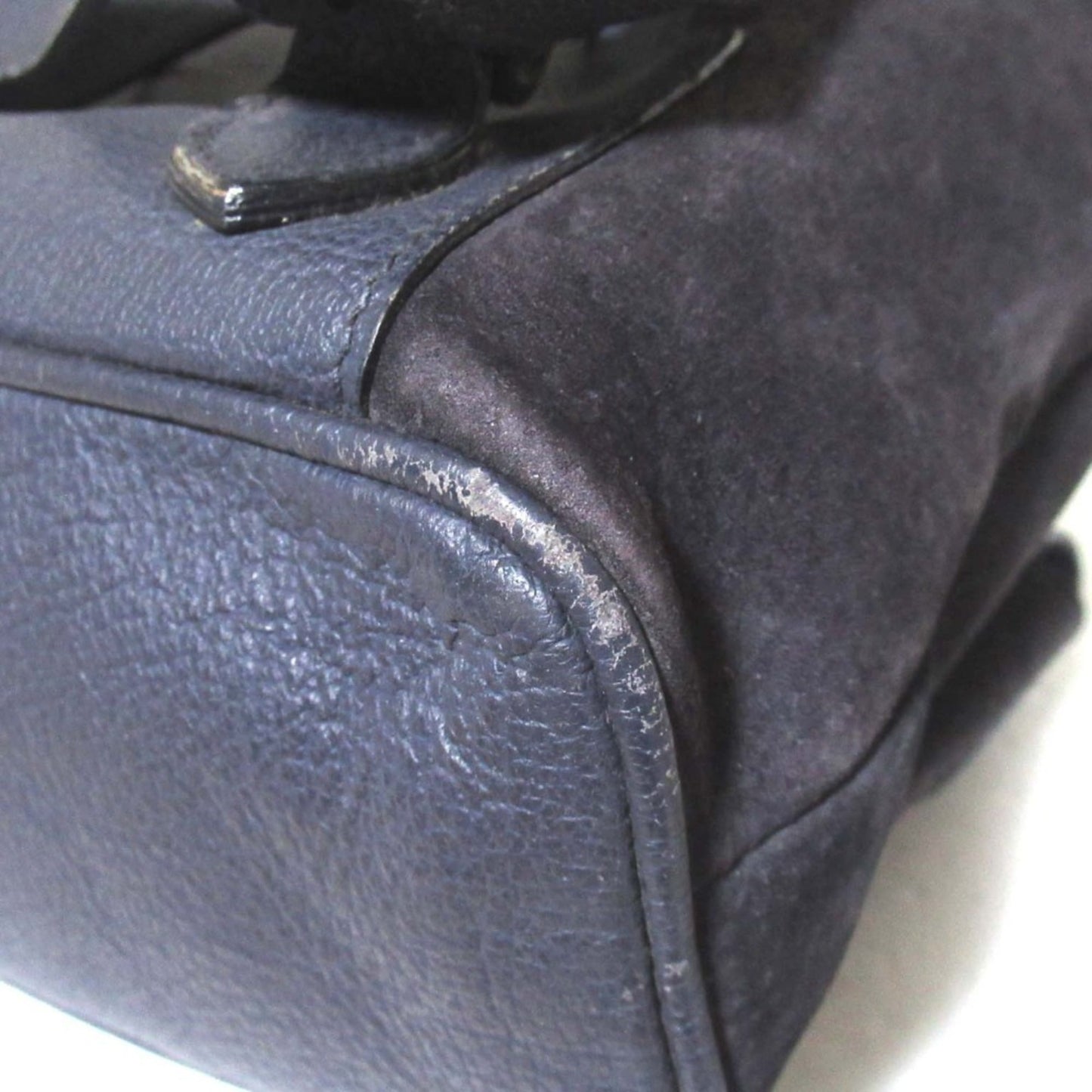 Gucci Navy Suede Leather Backpack