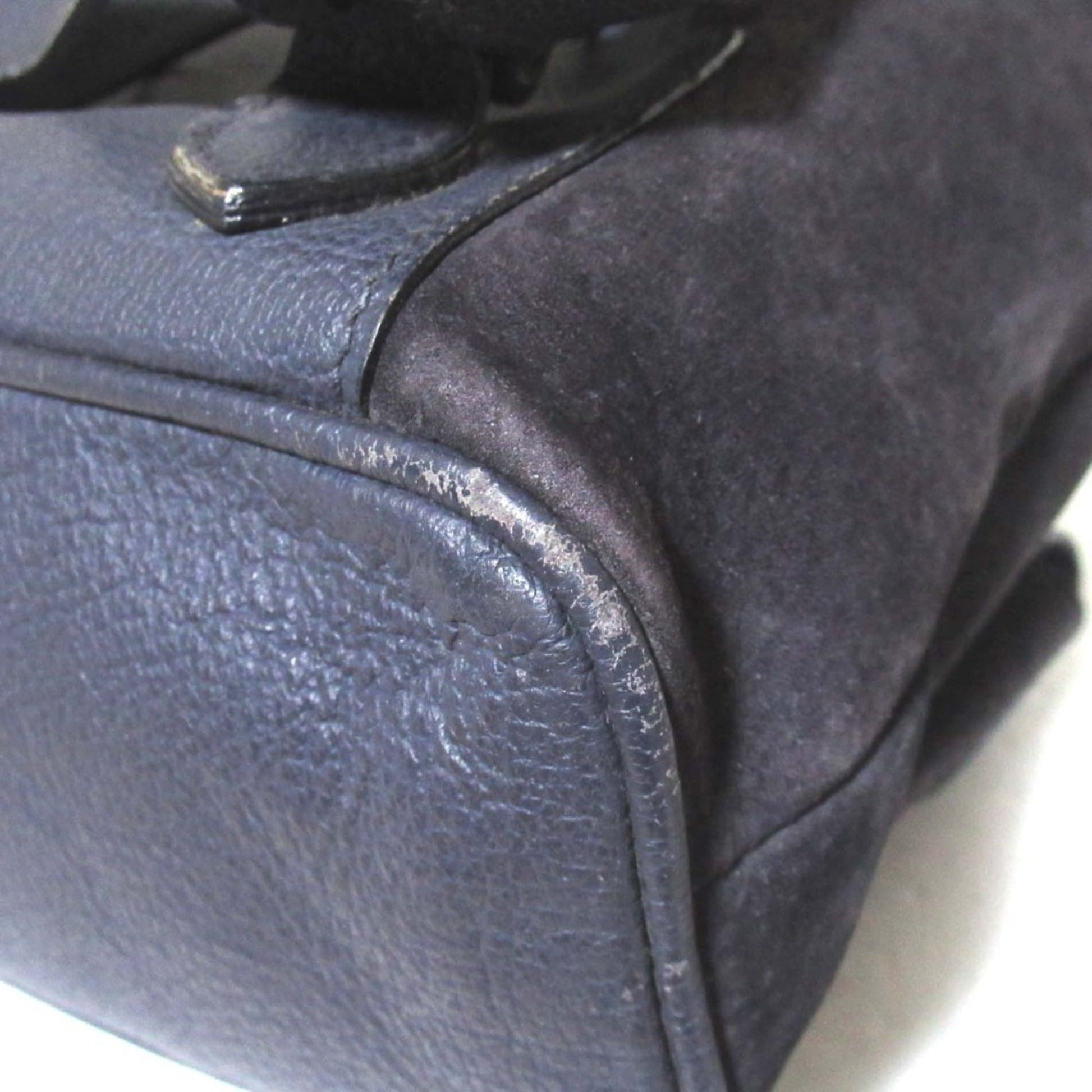 Gucci Navy Suede Leather Backpack