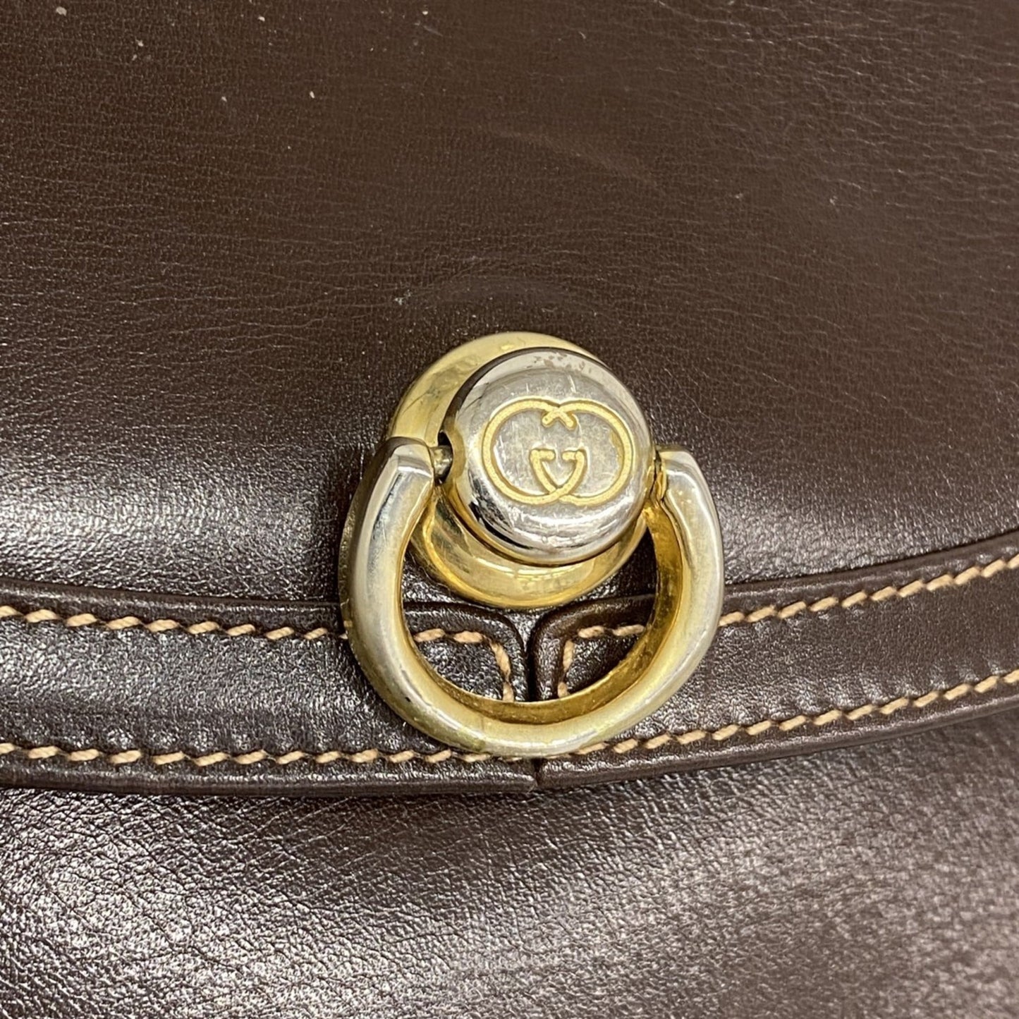 Gucci Brown Leather Shoulder Bag