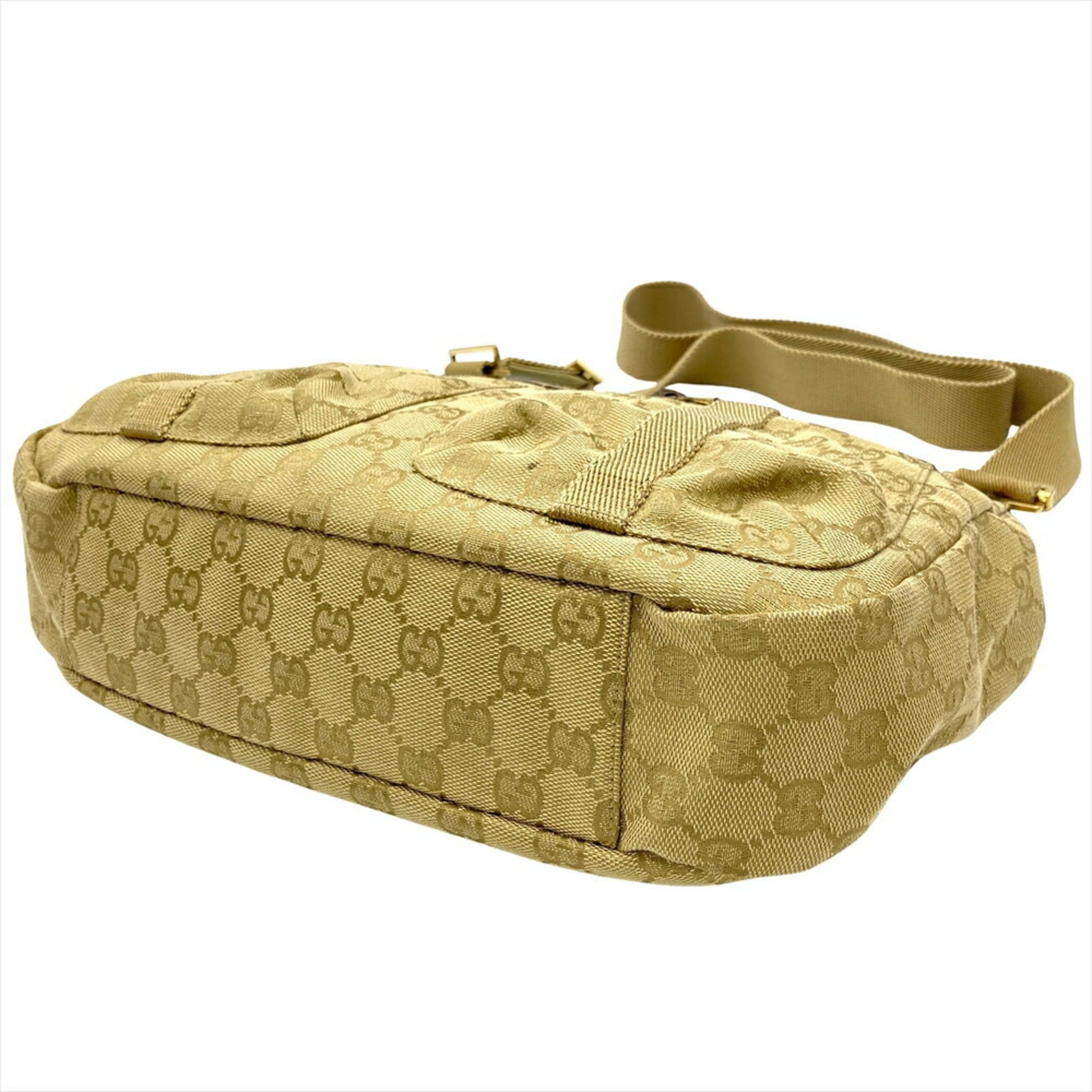 Gucci Gg Canvas Khaki Gg Canvas Shoulder Bag