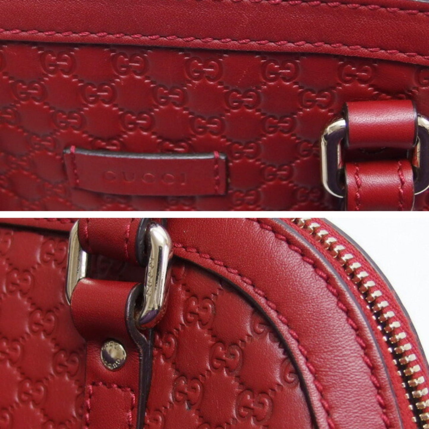 Gucci Red Color Leather Handbag Shoulder Bag