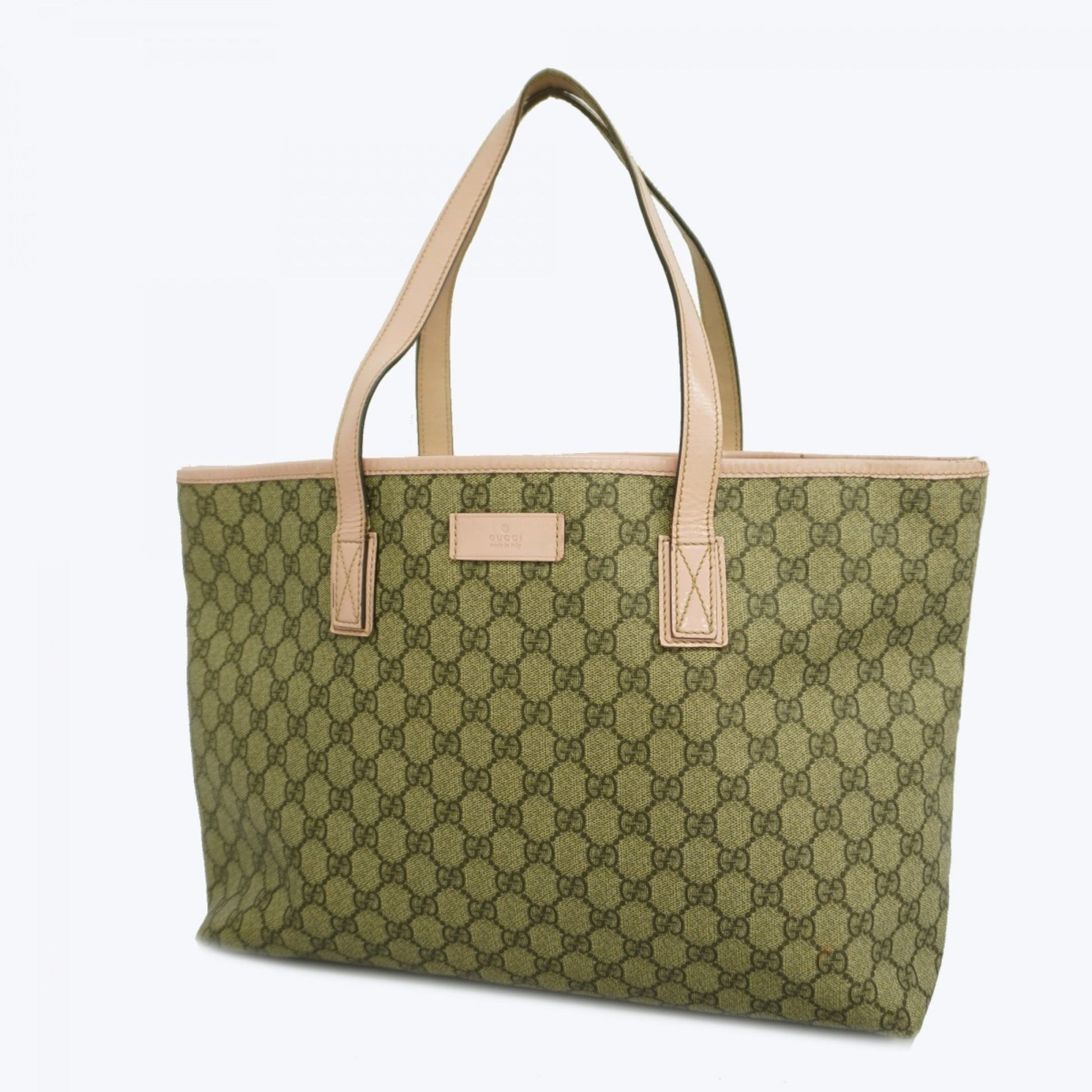 Gucci Brown Pink Pvc Tote Bag