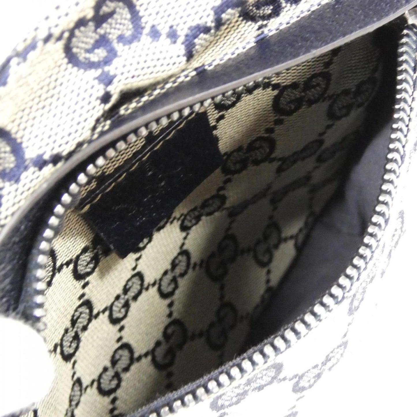 Gucci Beige Navy Gg Canvas Fanny Pack