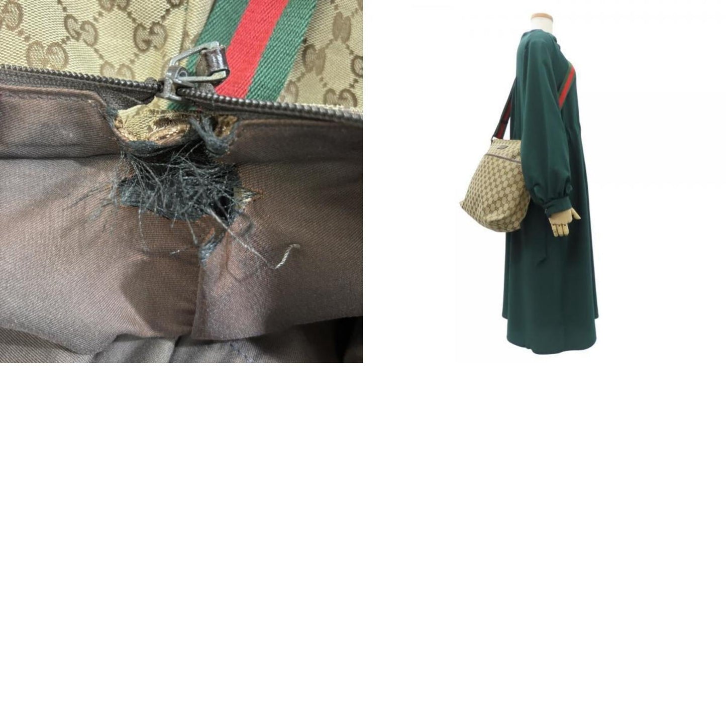 Gucci Beige Gg Canvas Shoulder Bag